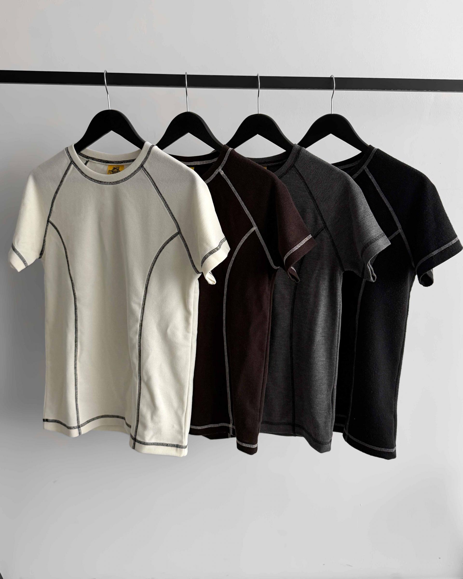Slim stitch muscle half t