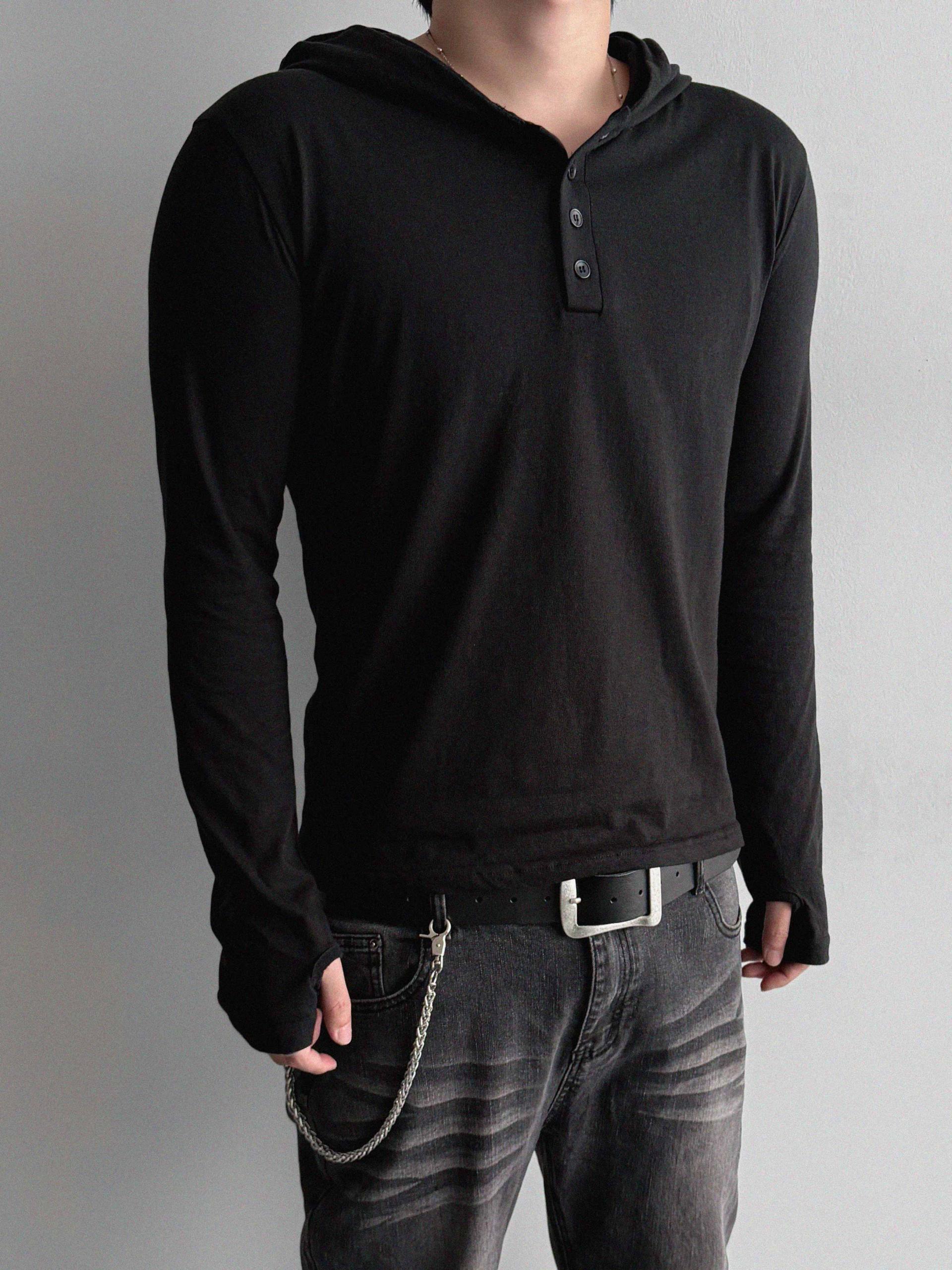After henry neck warmer hoodie t