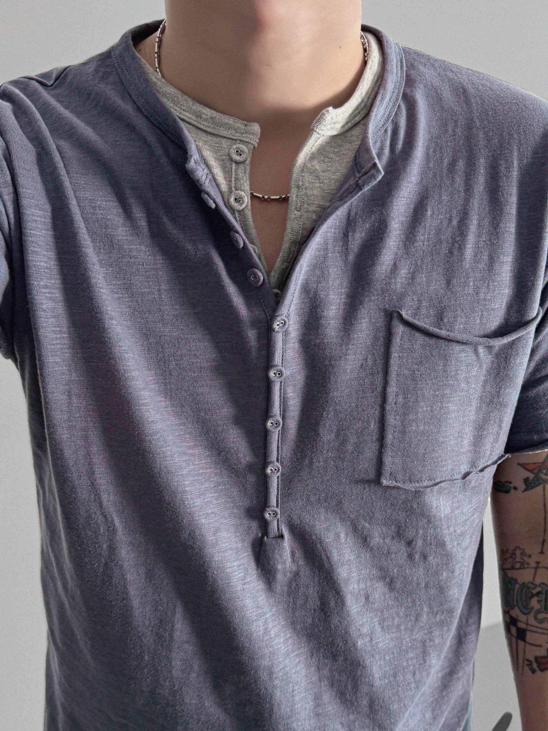 Burton slab henley neck half t