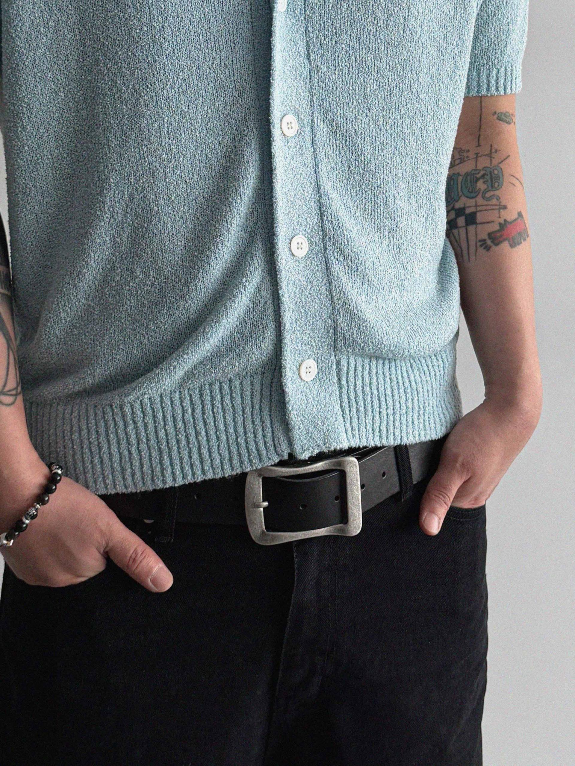 Boksaci boucle half cardigan