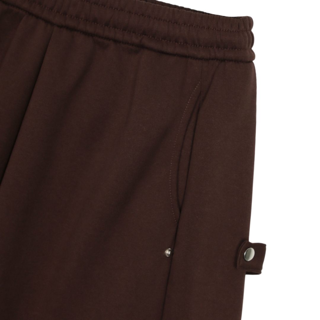 Side snap bermuda sweat pants