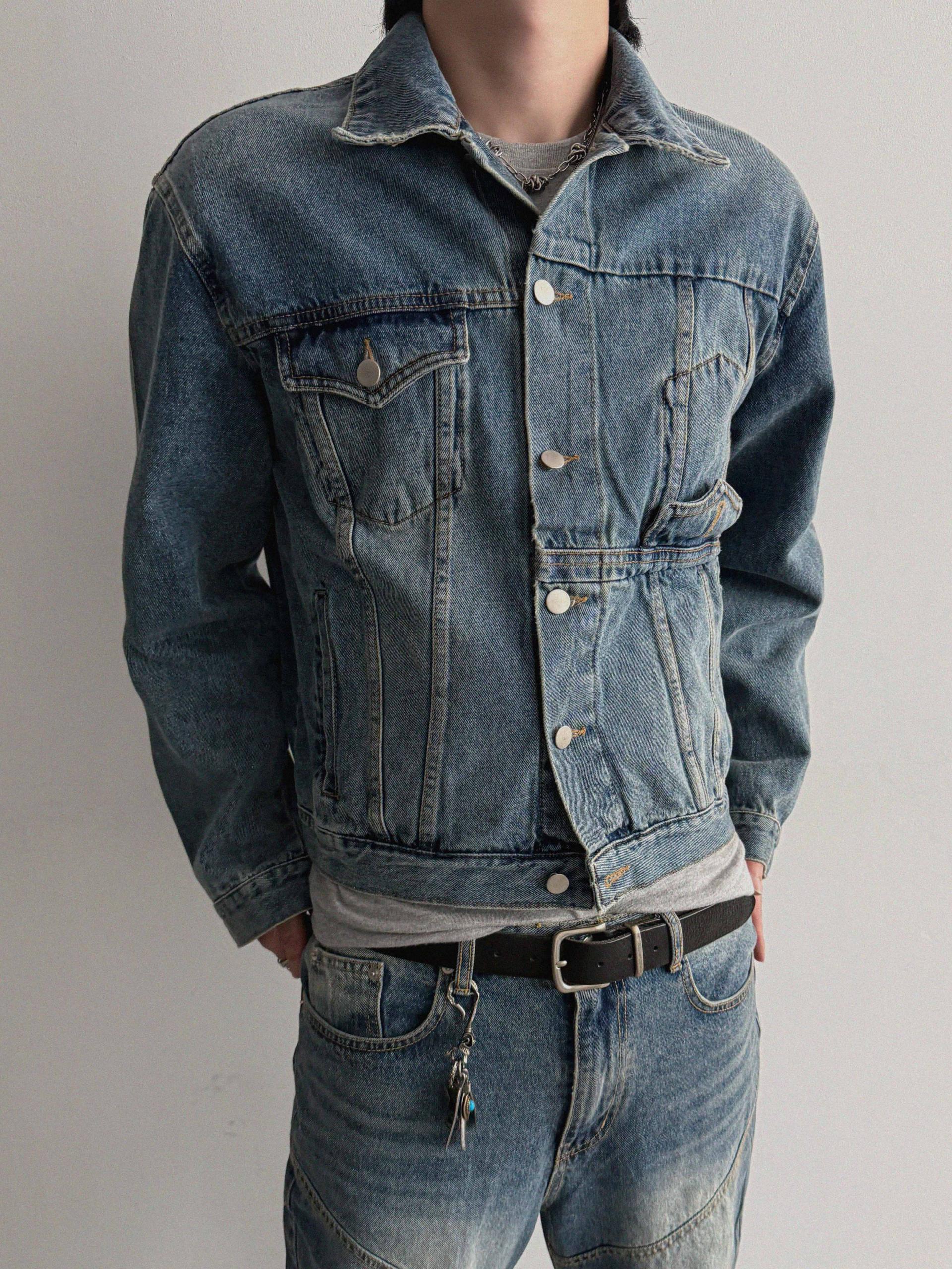 Mabel reverse crop denim jacket