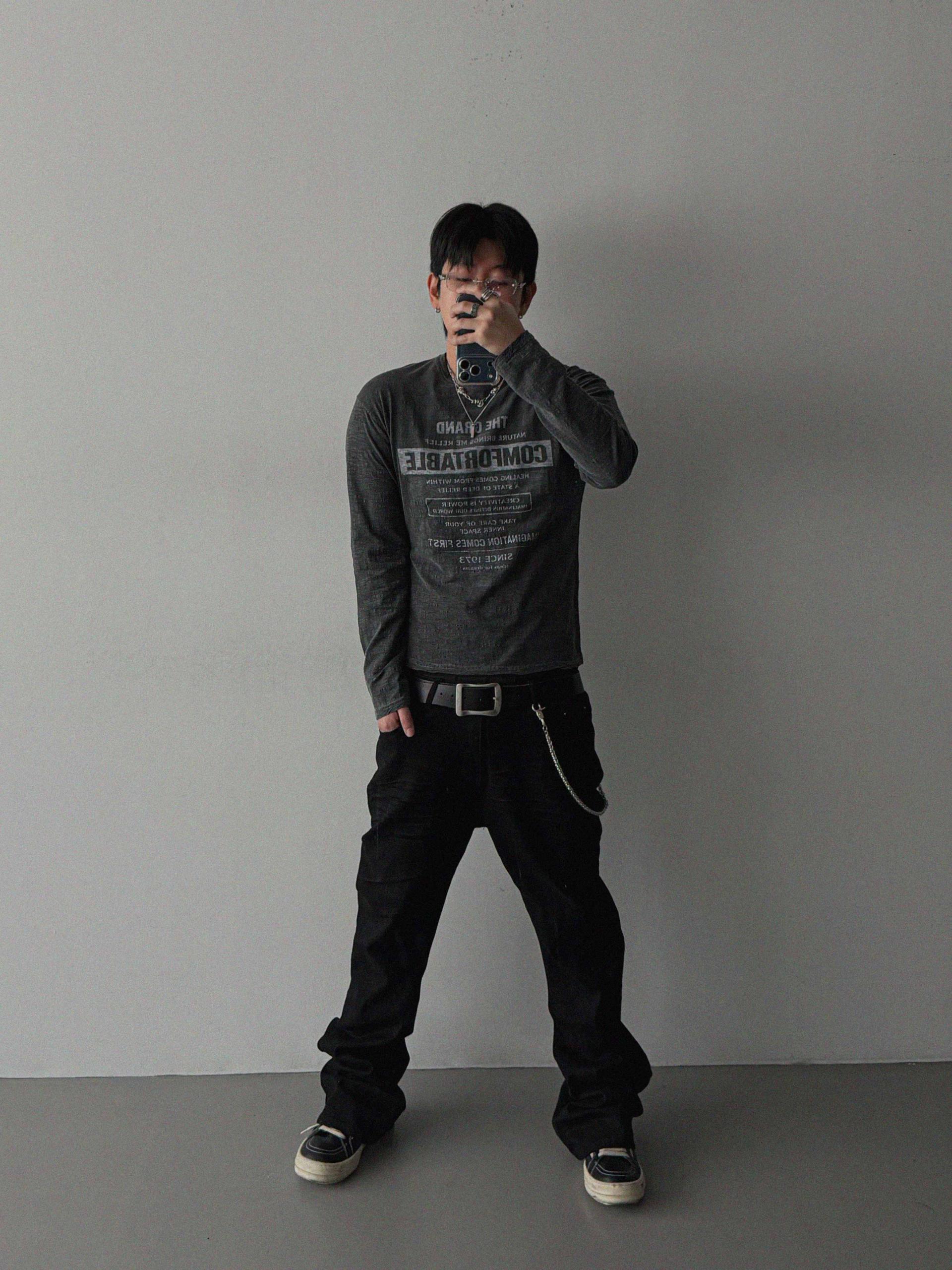 Comfort pigment slub slim t