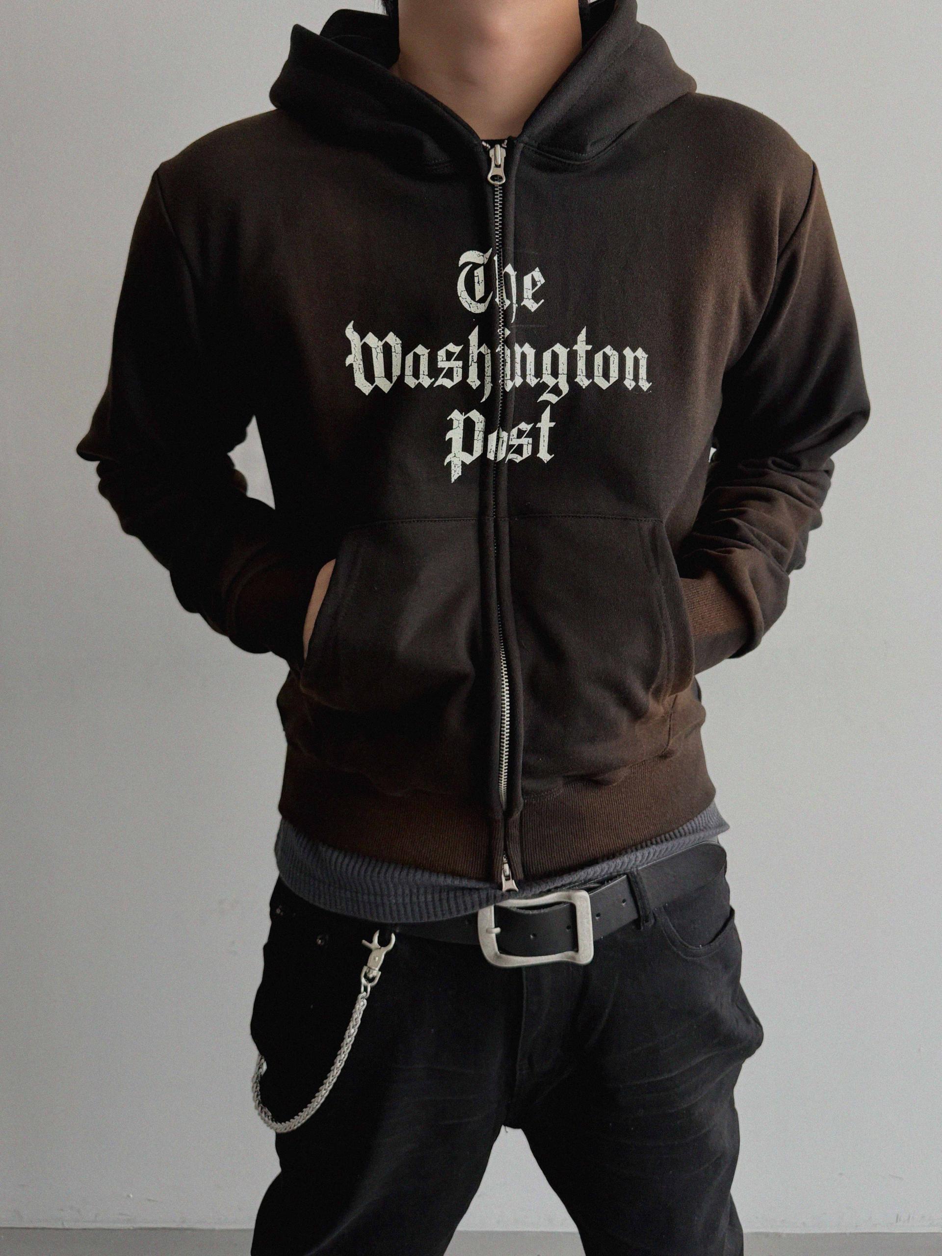 Washington crop hoodie zip-up