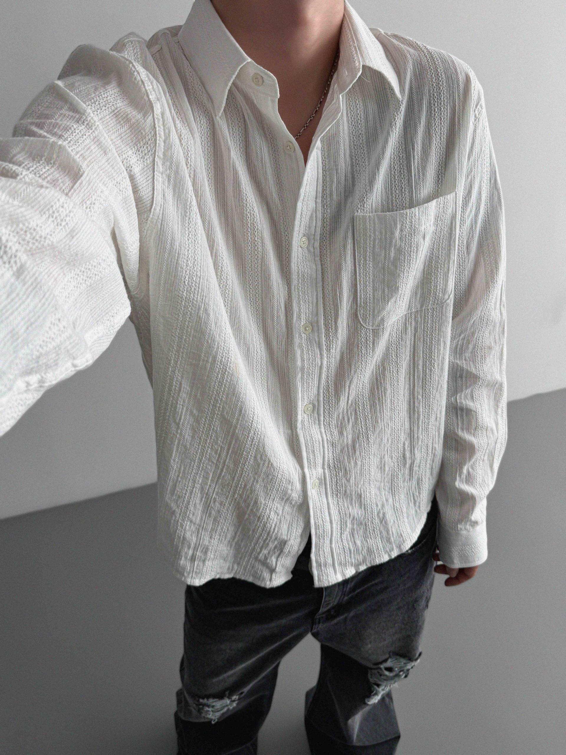 Dress crop shirt