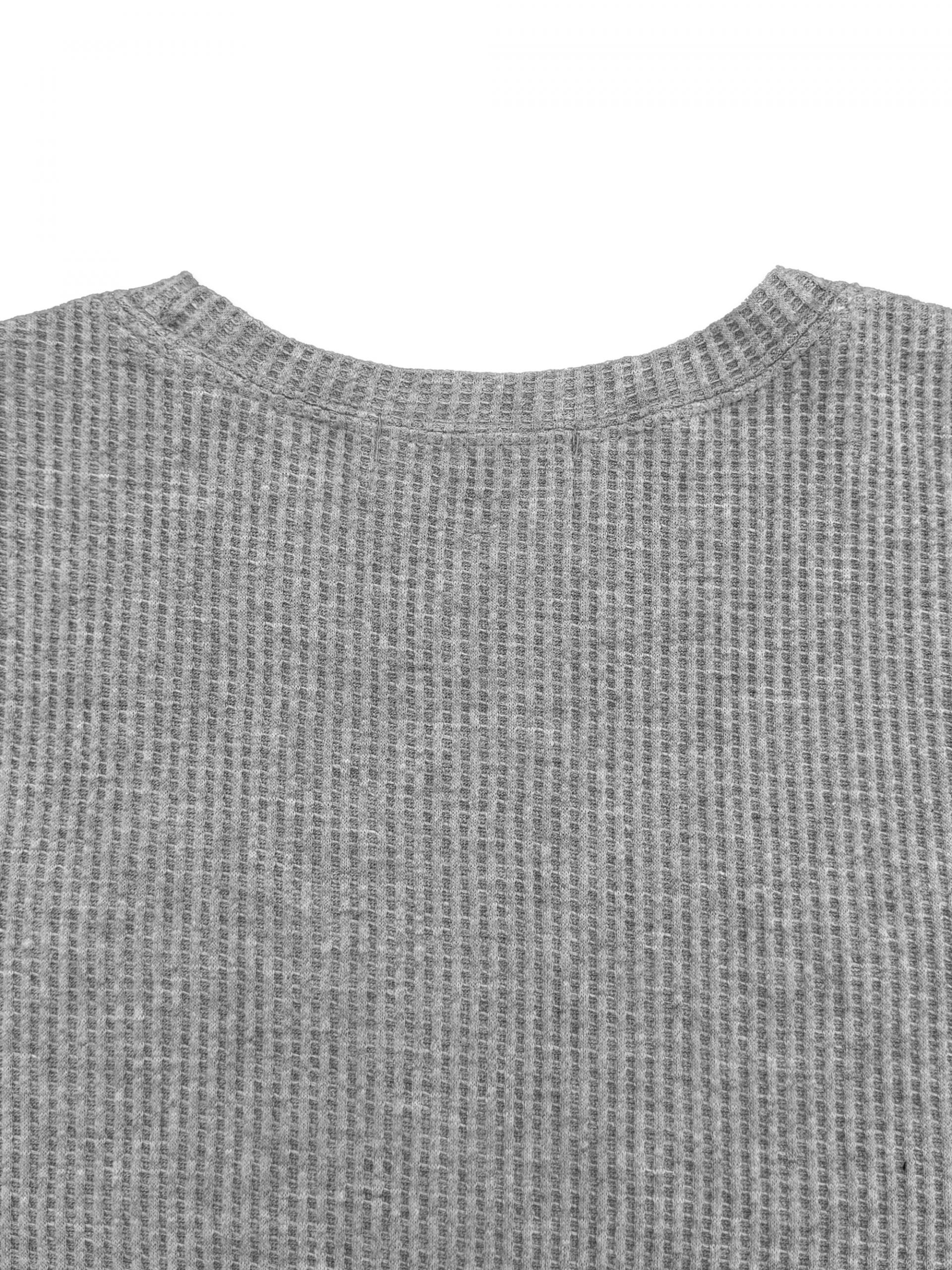 Libera embroidered waffle crop t