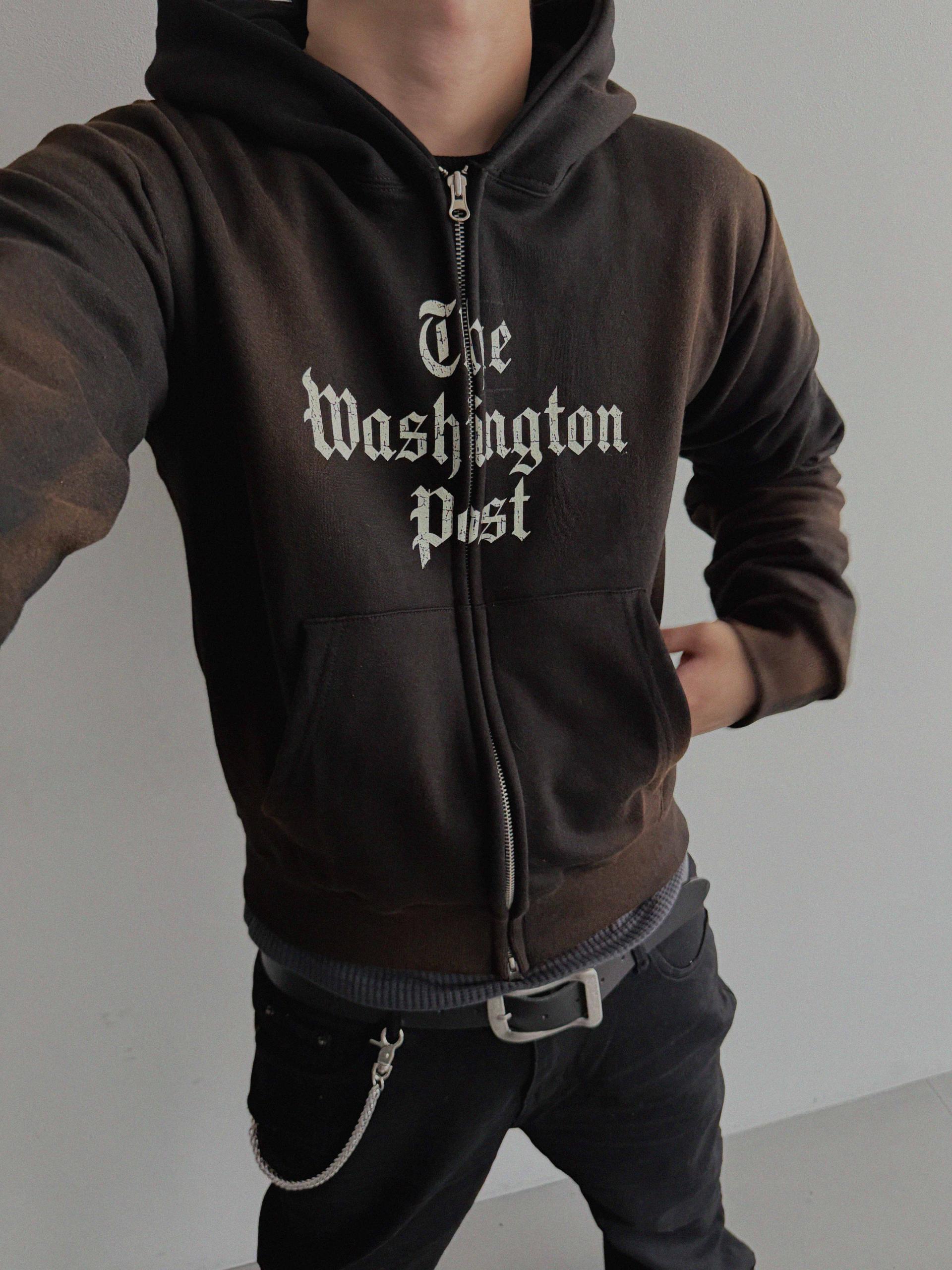Washington crop hoodie zip-up