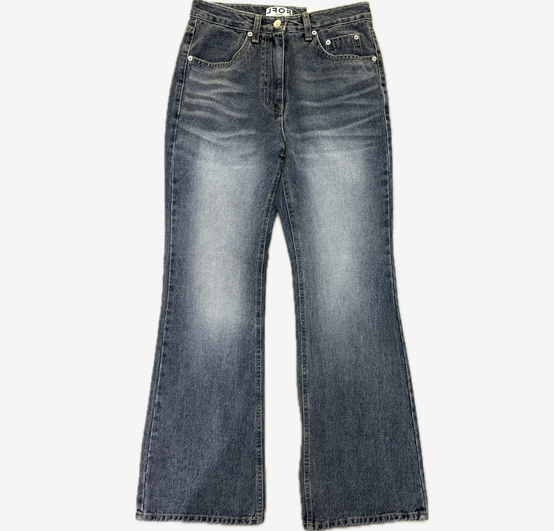 Deep Brush Flare Denim Pants