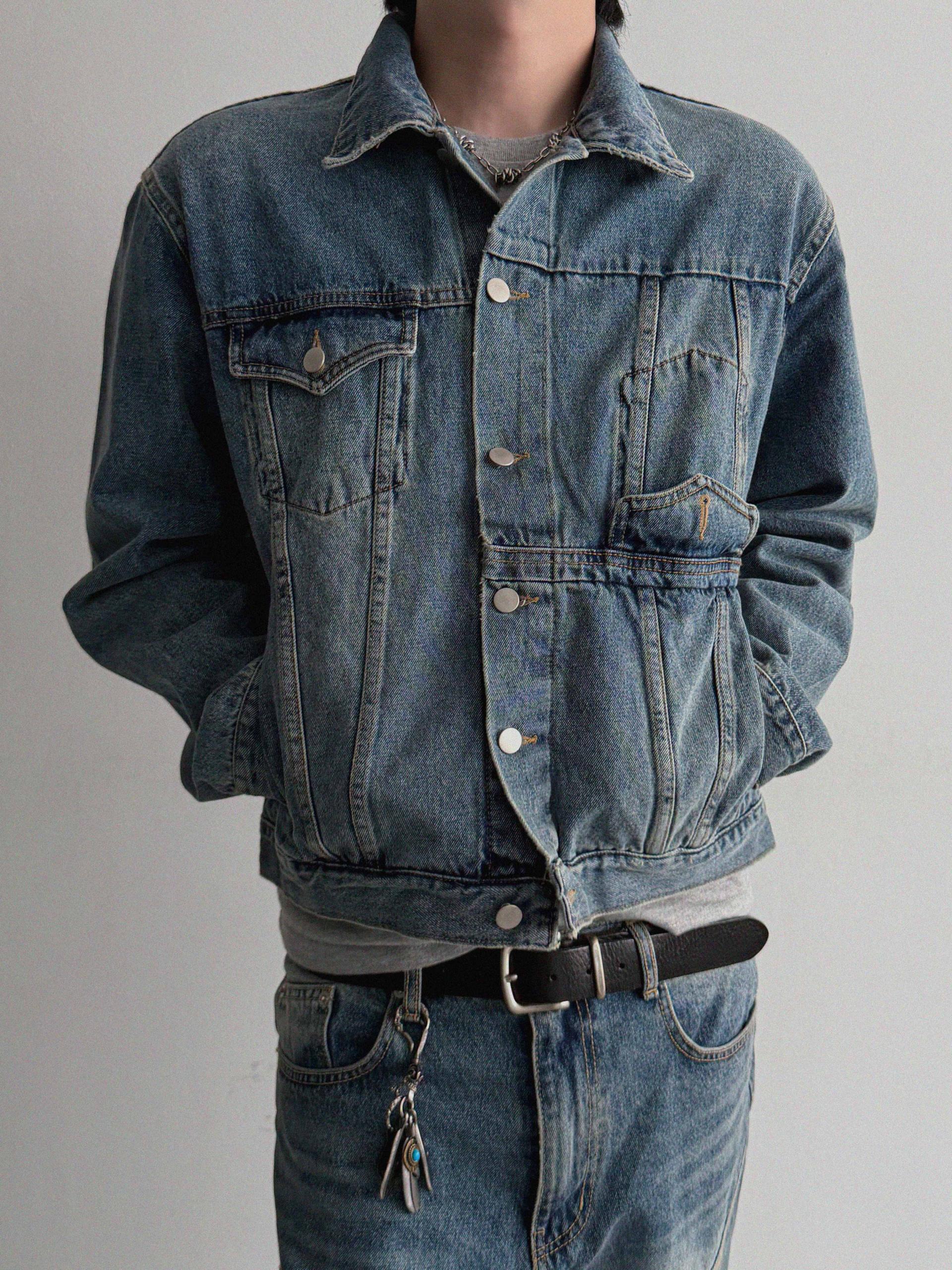 Mabel reverse crop denim jacket