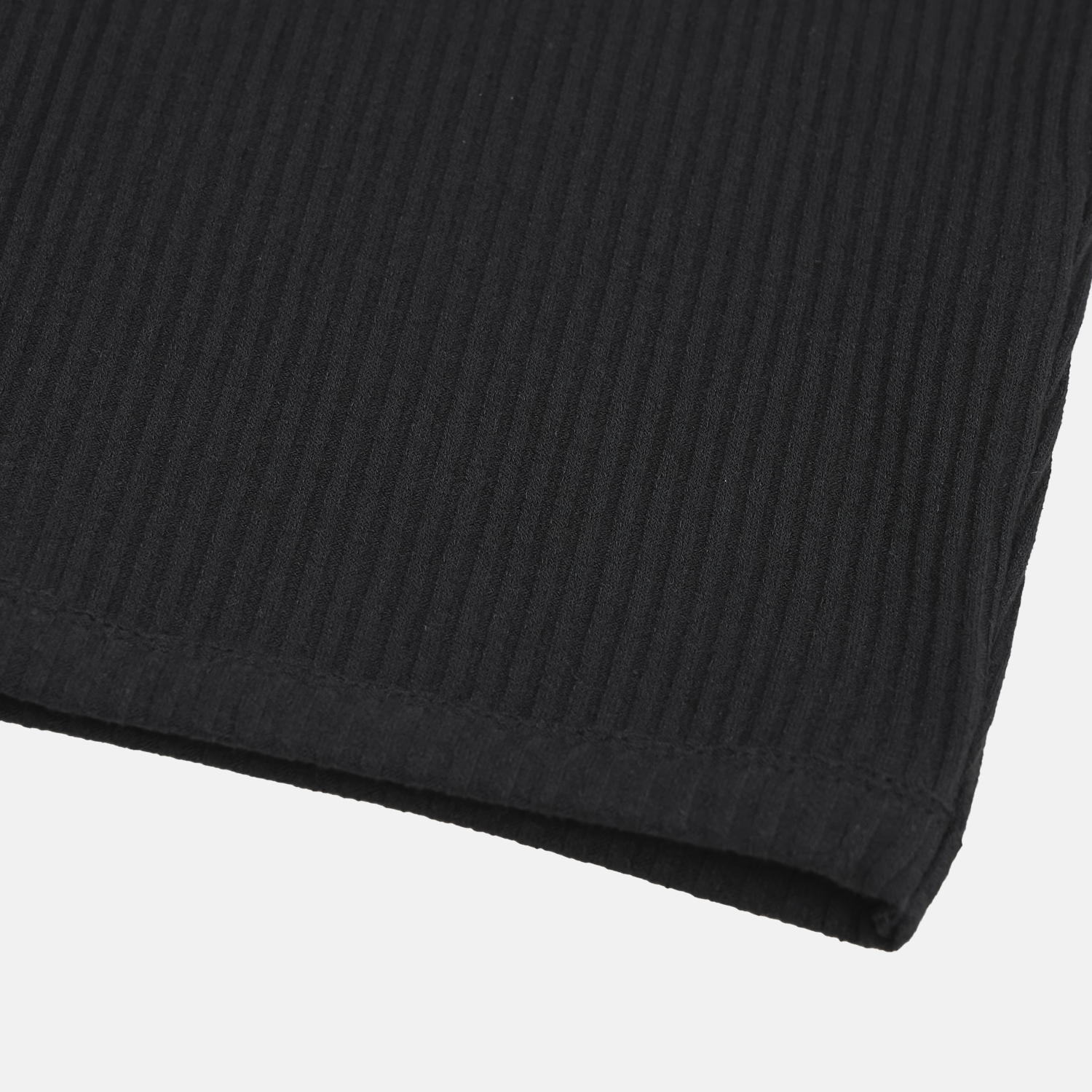 Solid ribbed raglan muscle t