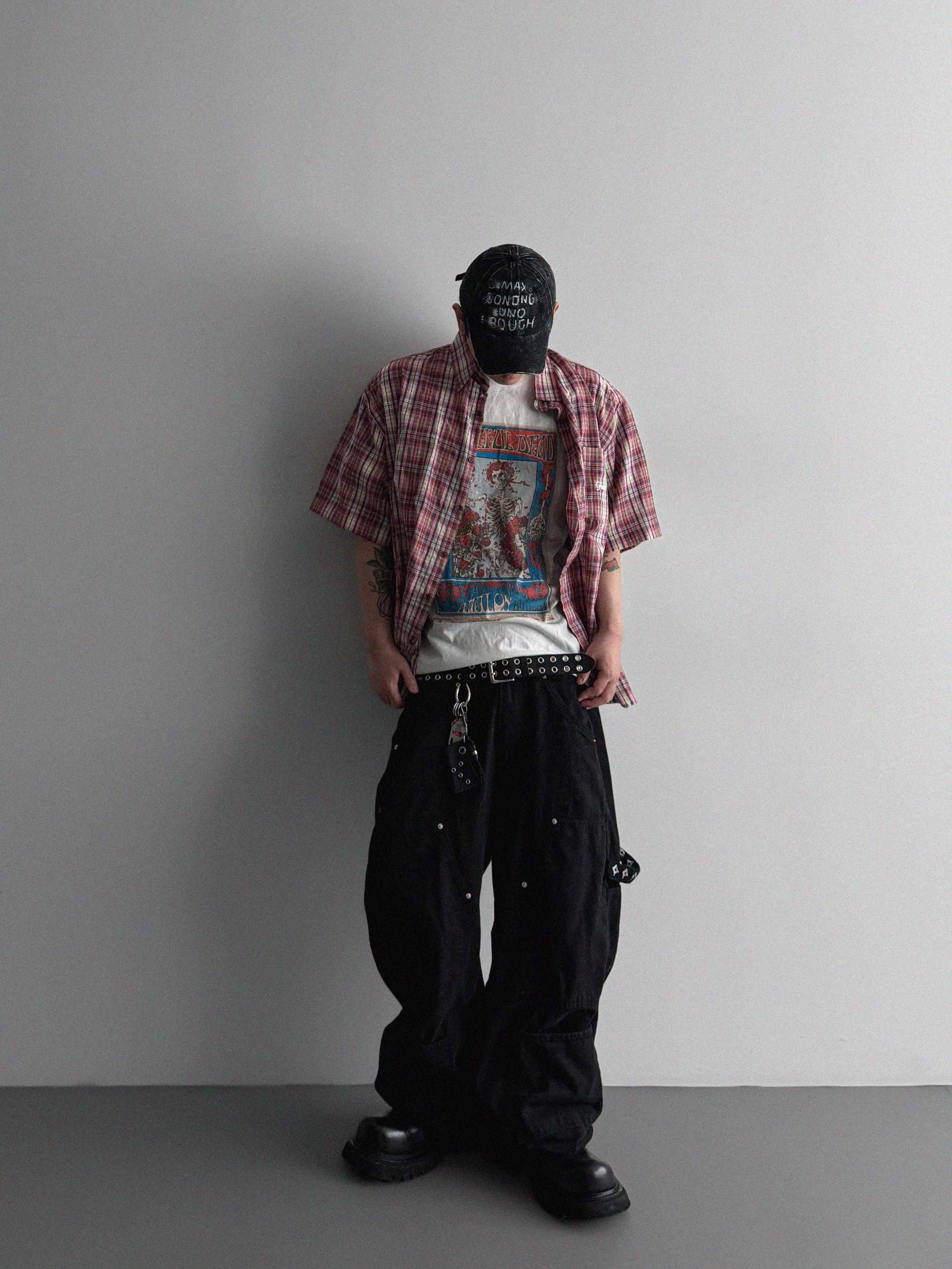 Prepi boxy check half shirt