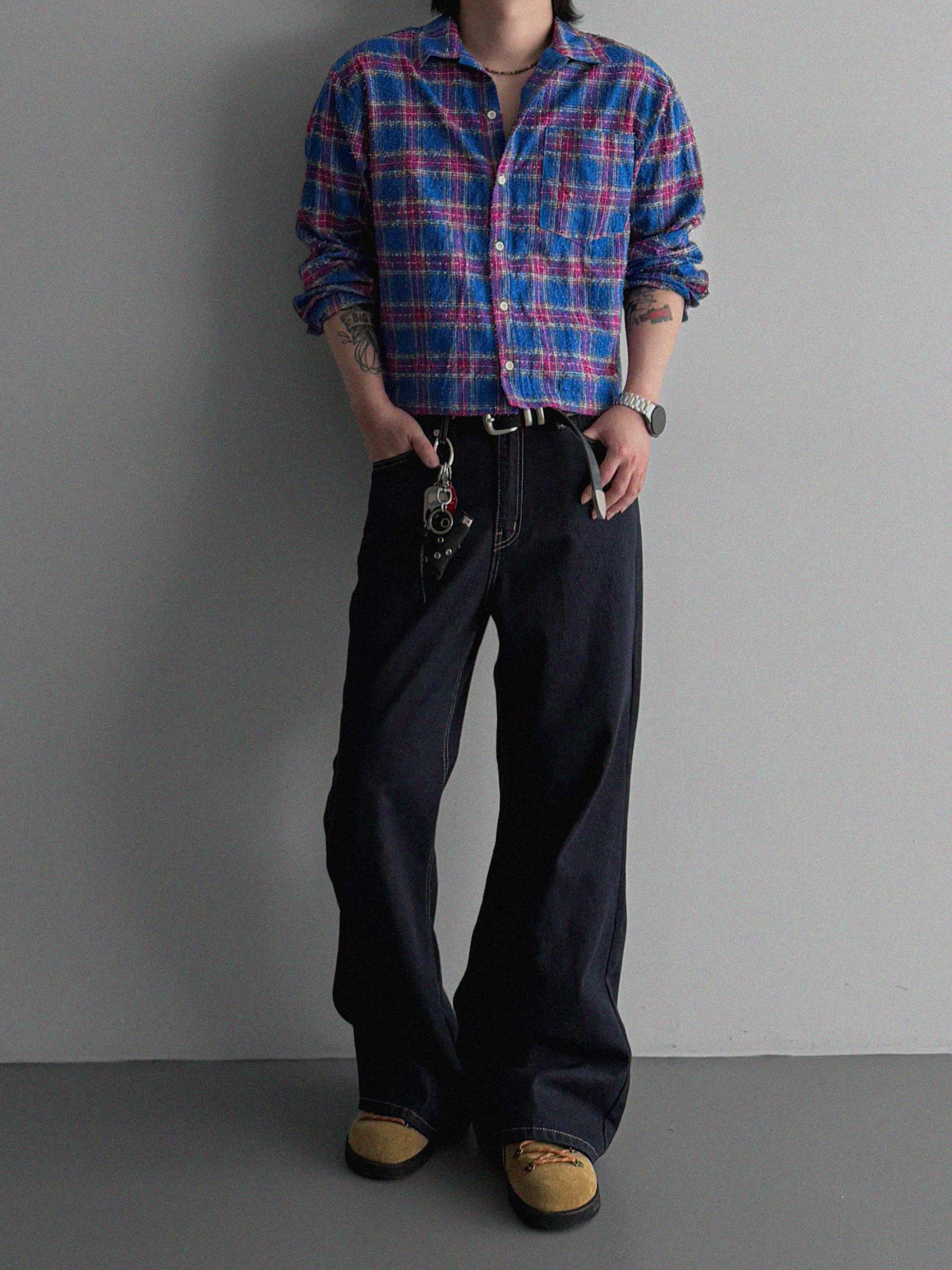 Nova crop check shirt