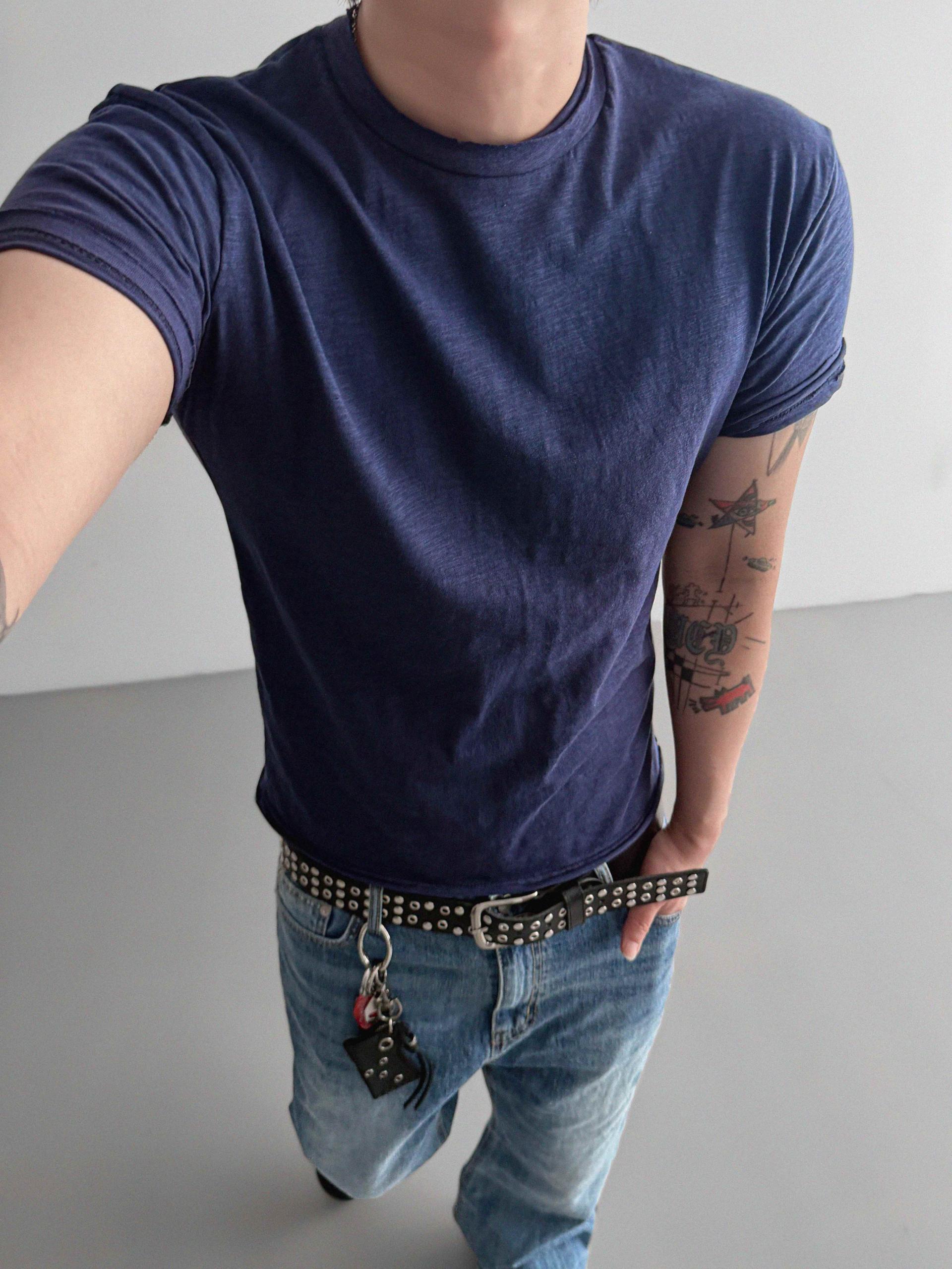 Graysh blue flared jeans