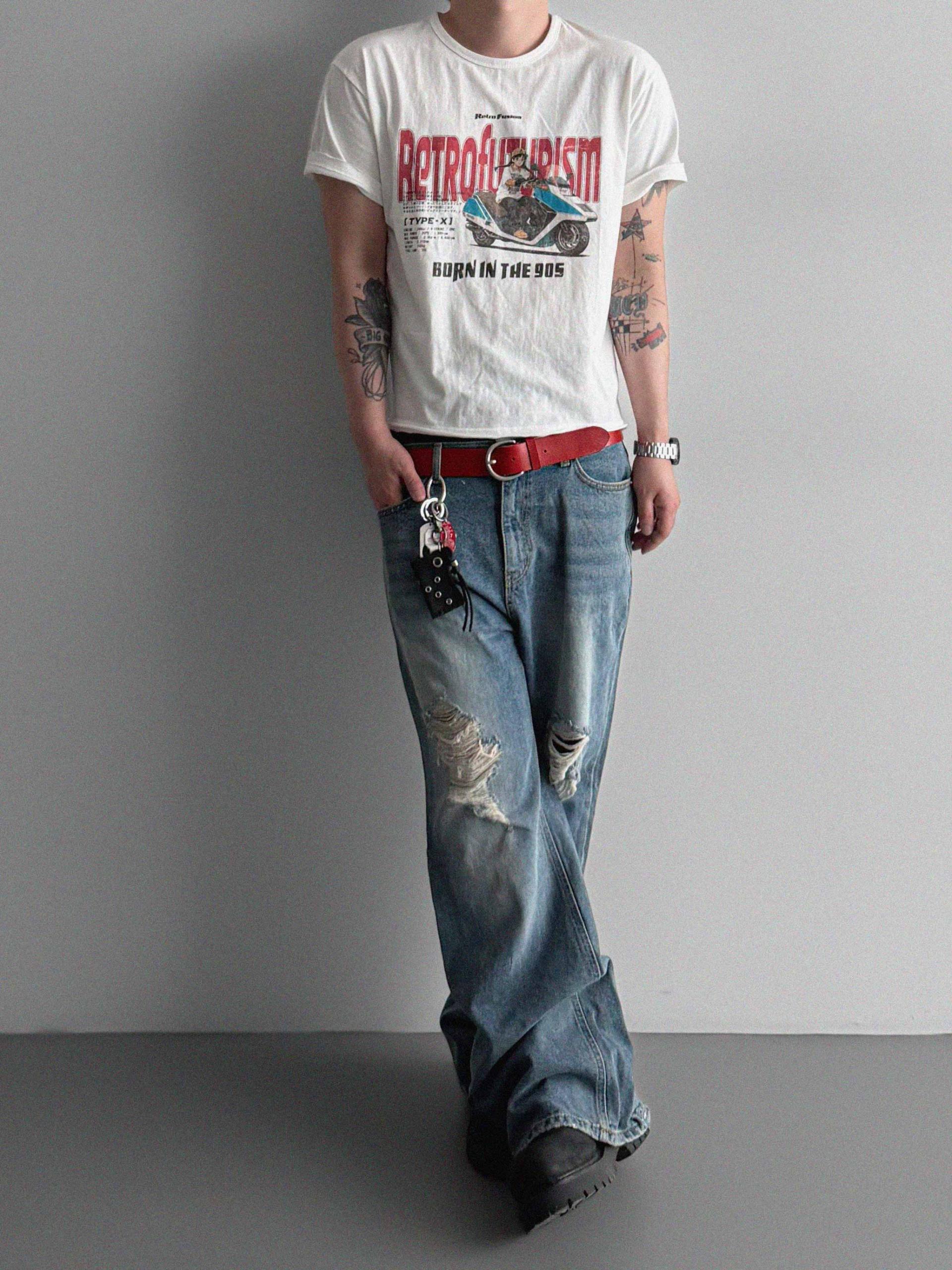 Fusion cutoff crop half t