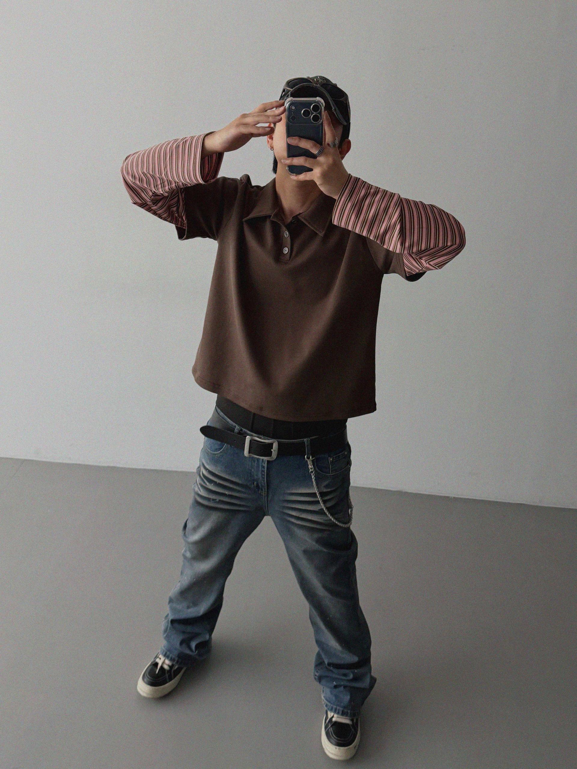 Shadow layered crop PK t