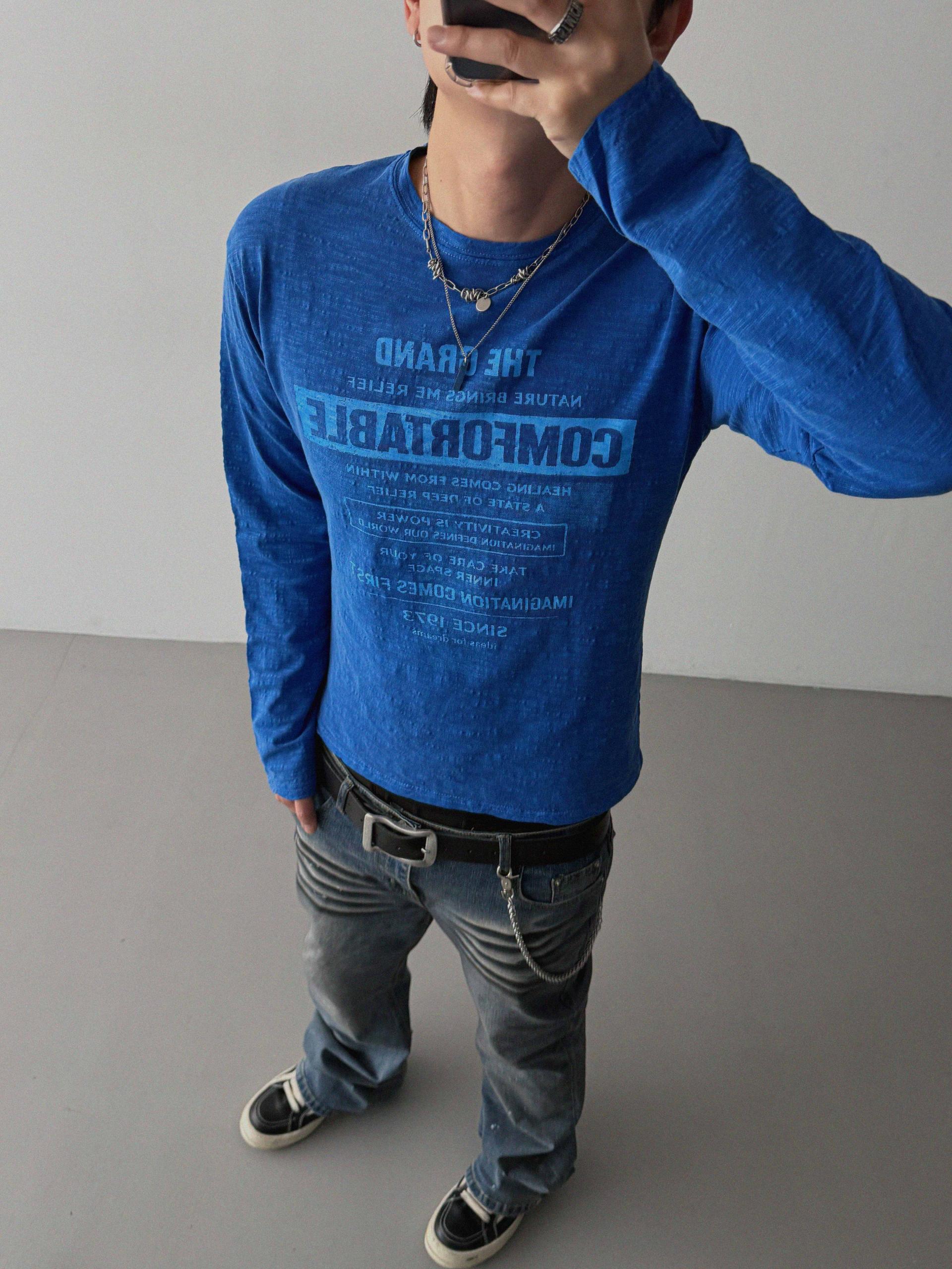 Comfort pigment slub slim t
