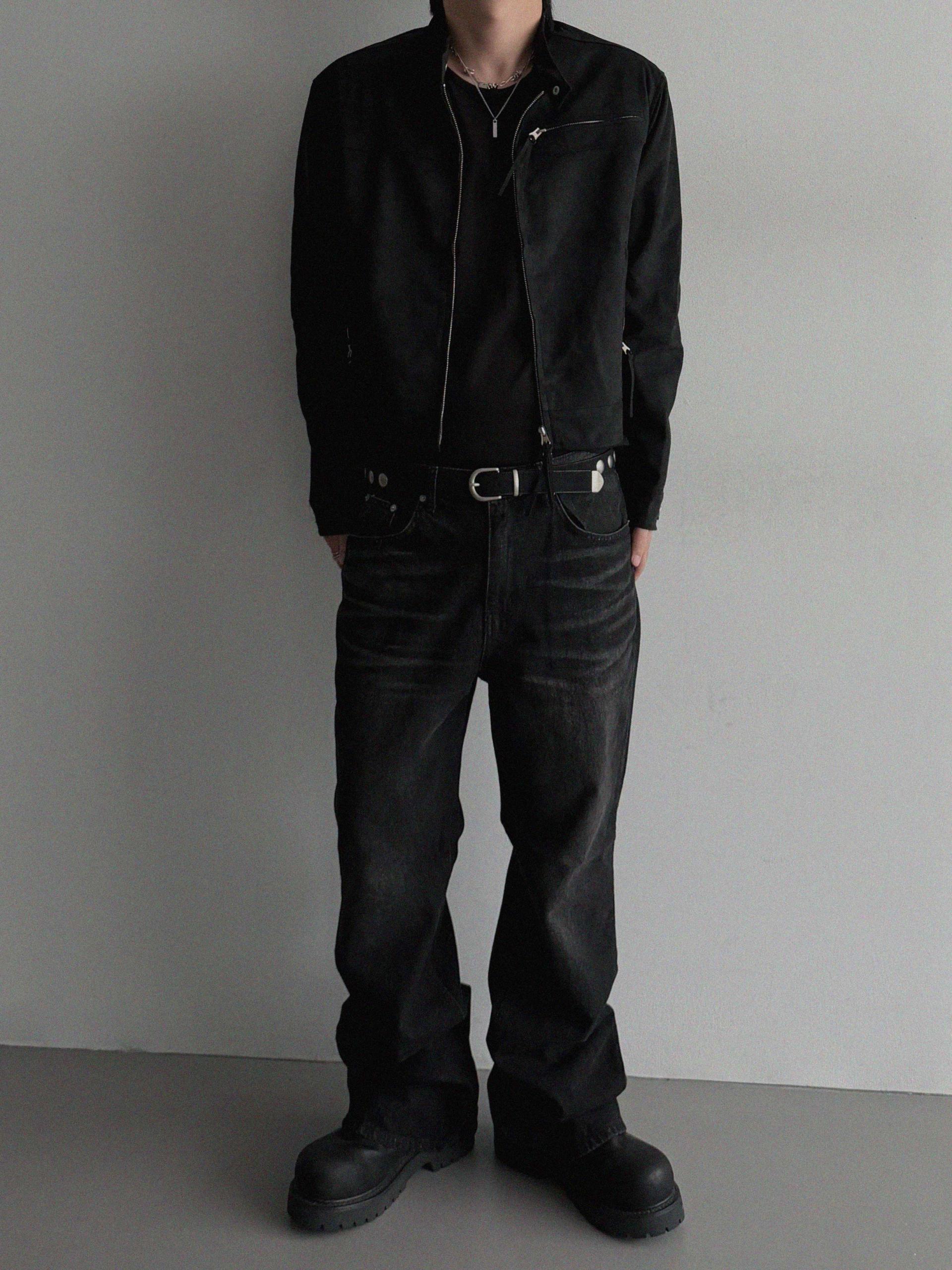 Biker suede crop jacket