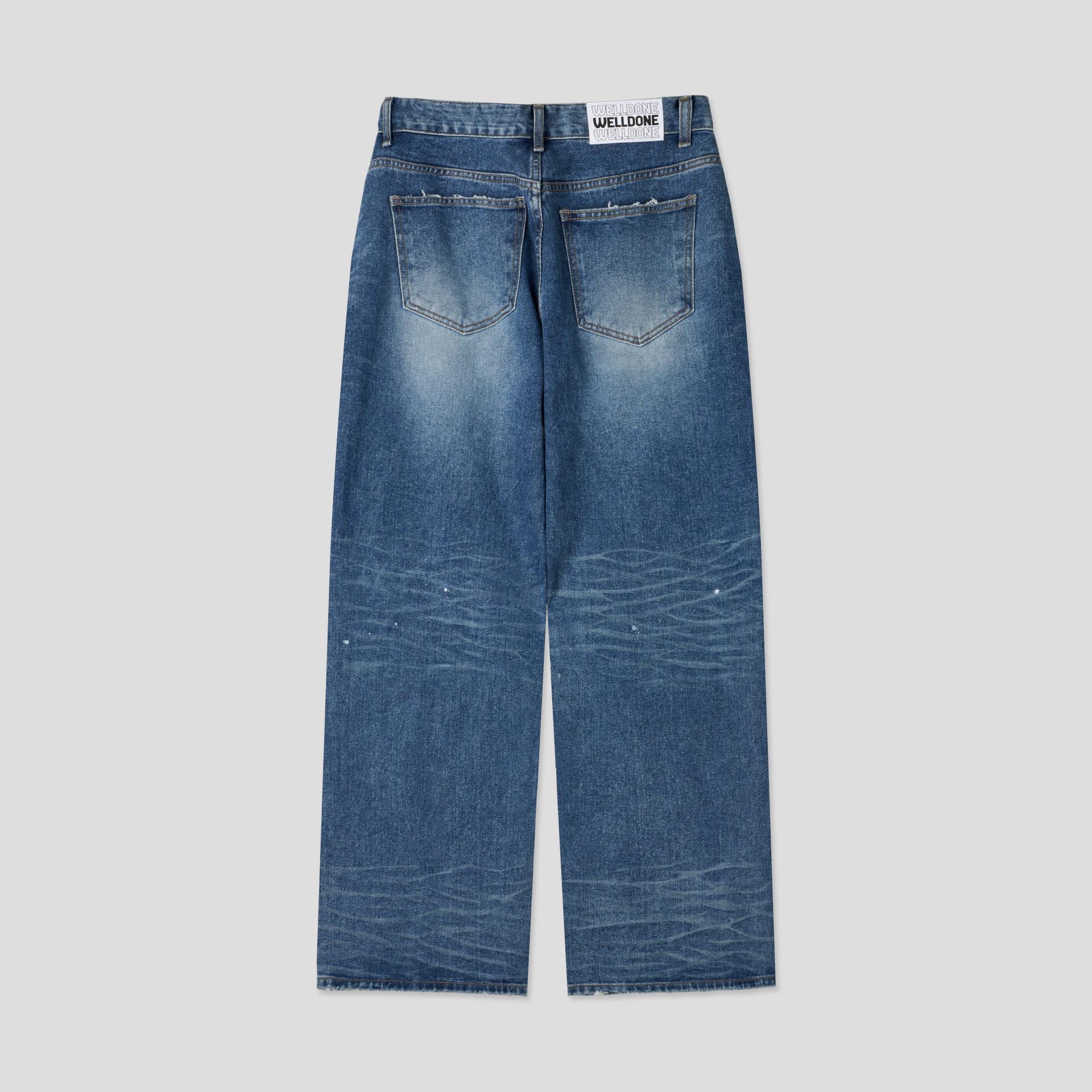 Ver-embo vintage denim pants