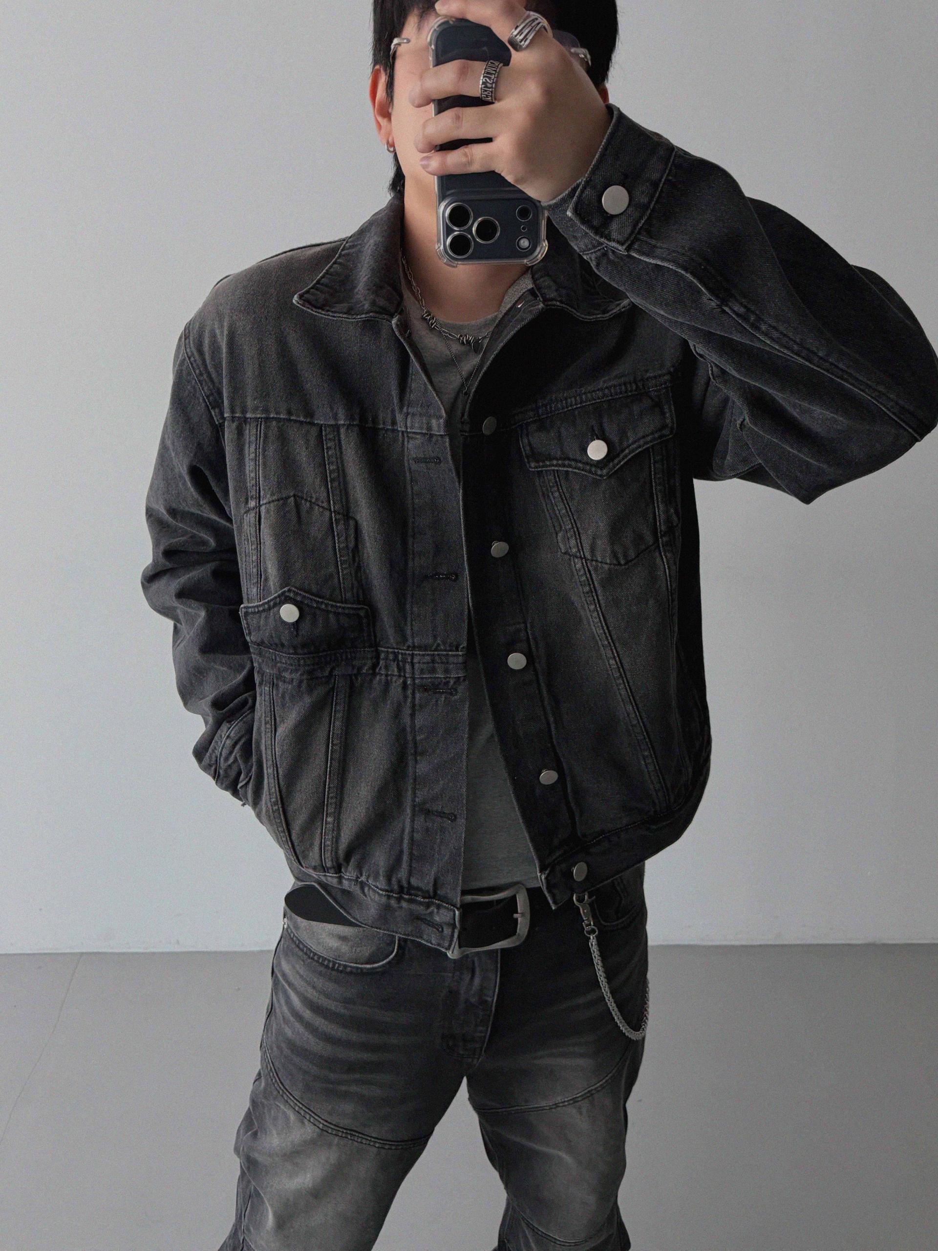 Mabel reverse crop denim jacket