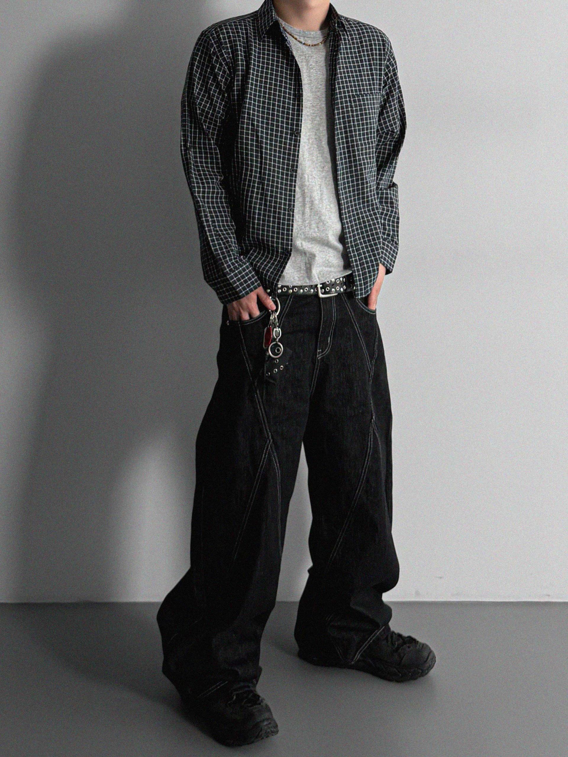 Excl Stitch denim pants