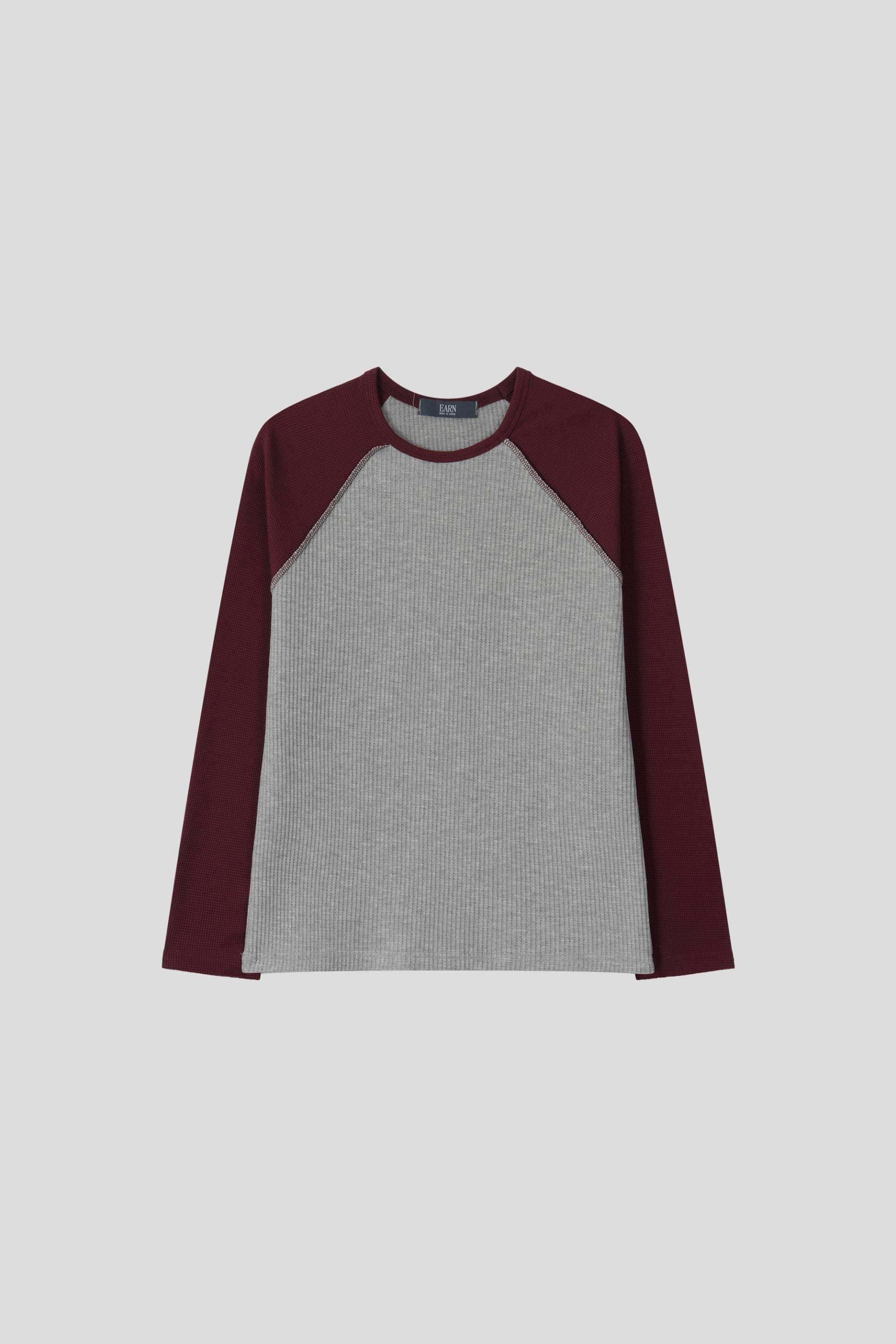 Tukhines waffle slim raglan t