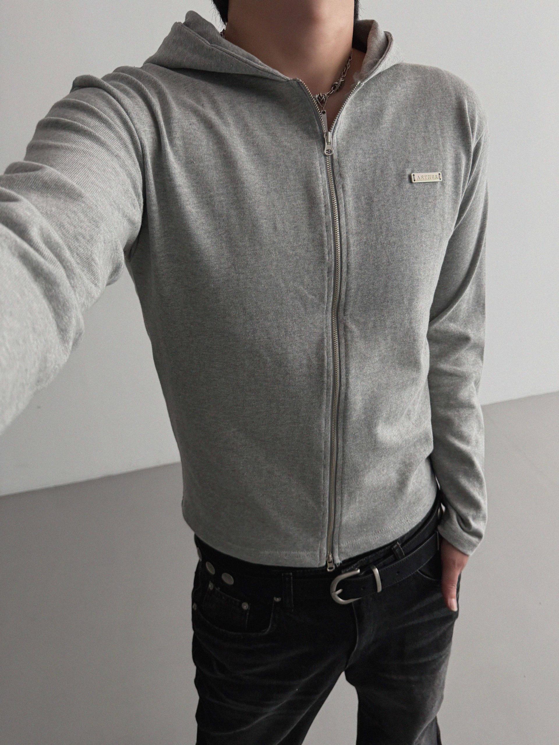 Aether pendant slim hood zip-up