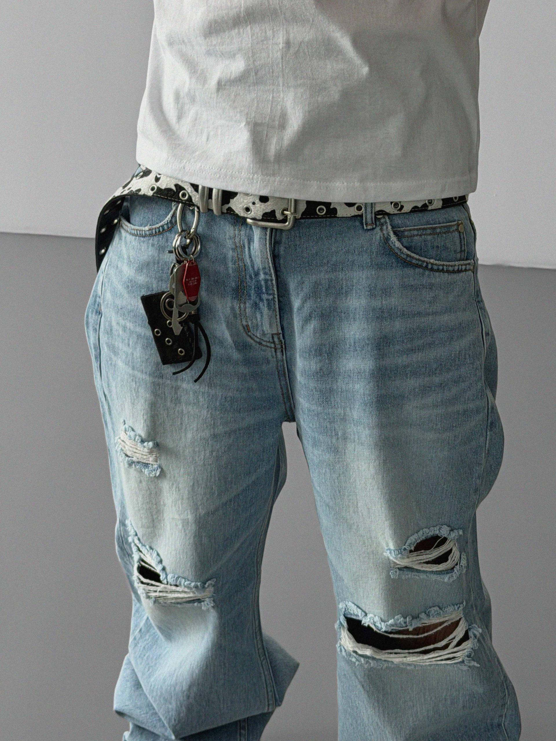 Charlene destroyed ice jeans