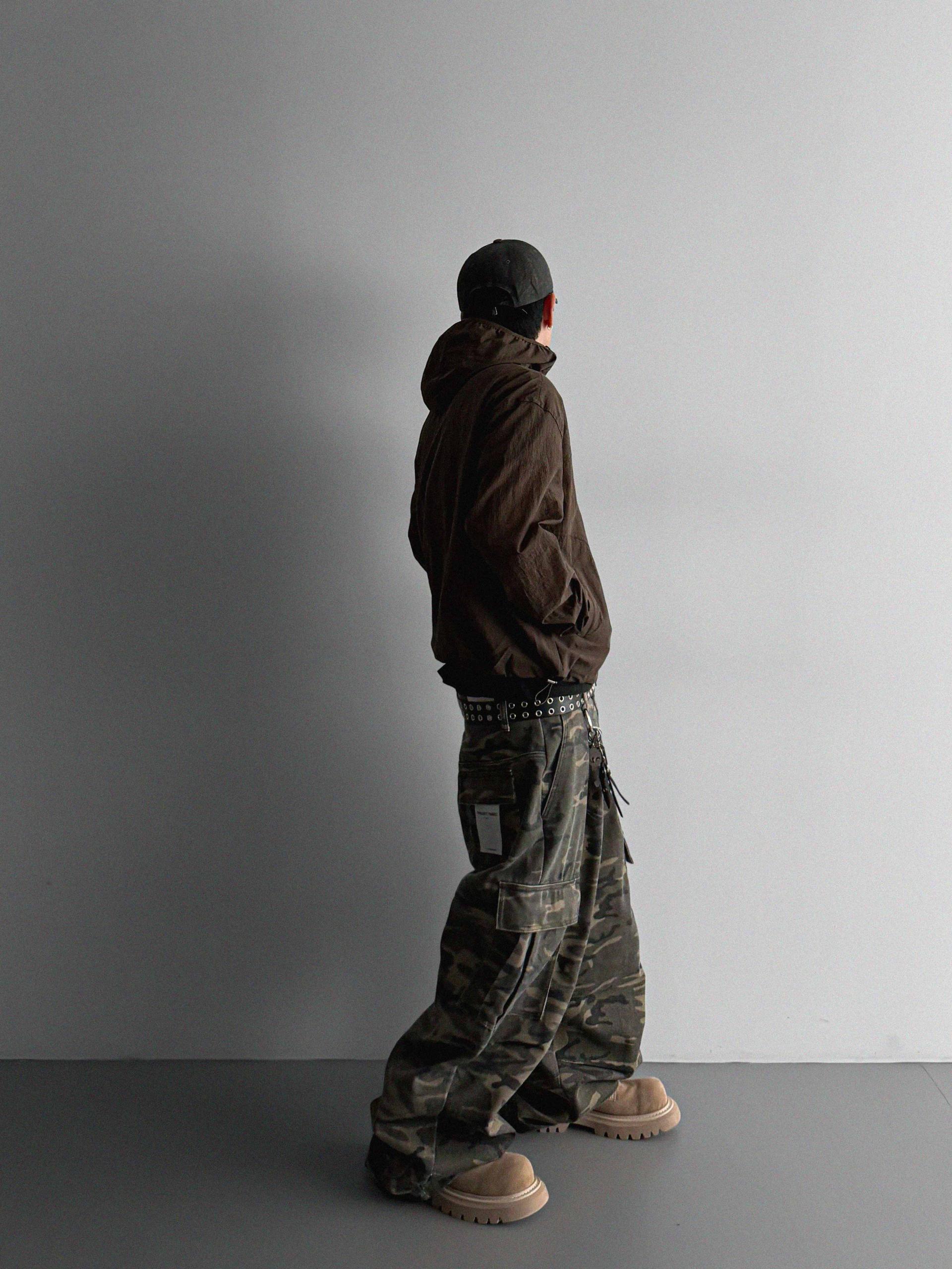 Summer diagonal zipper hood jacket