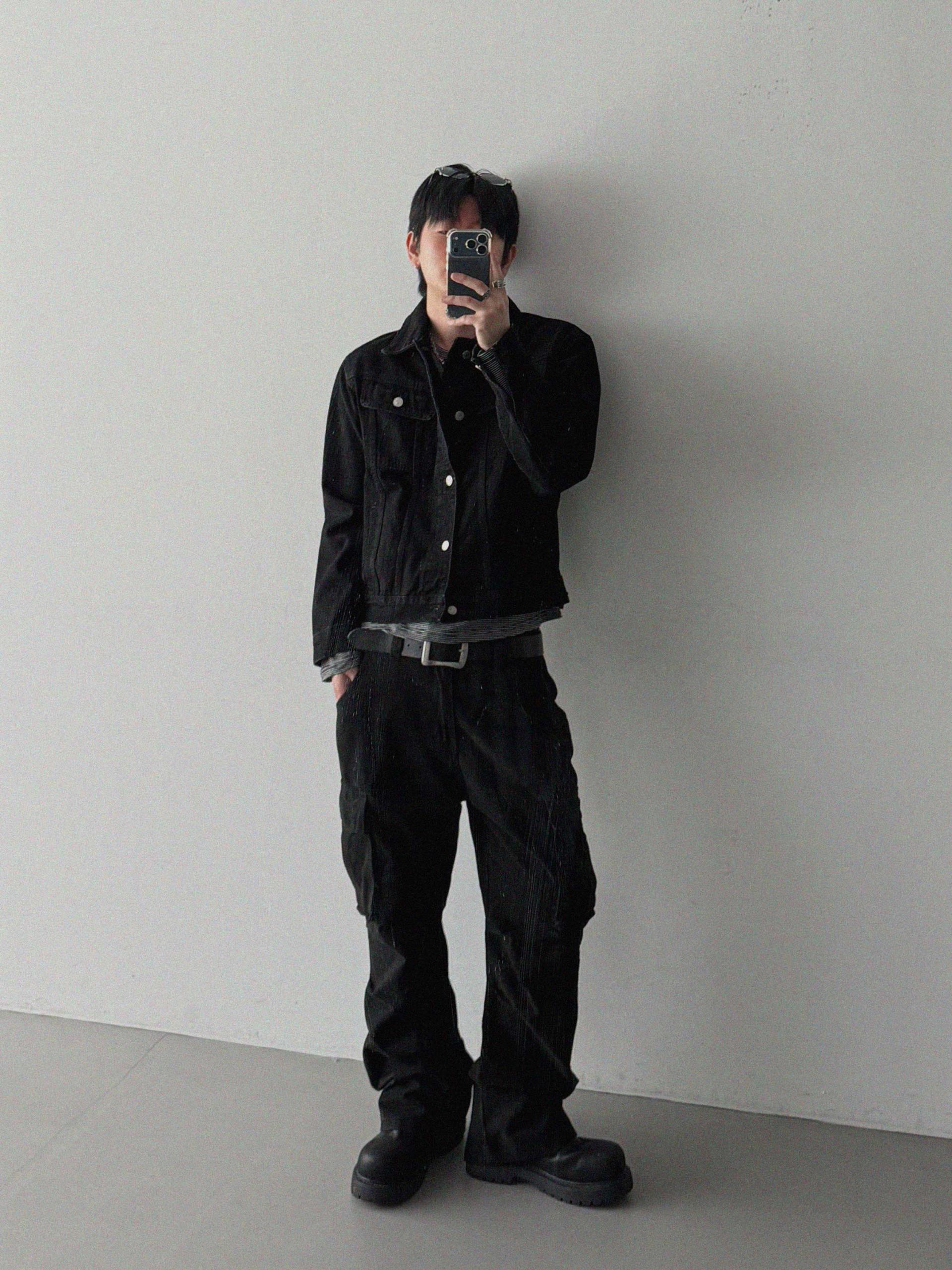 Flare deep dyed cargo pants