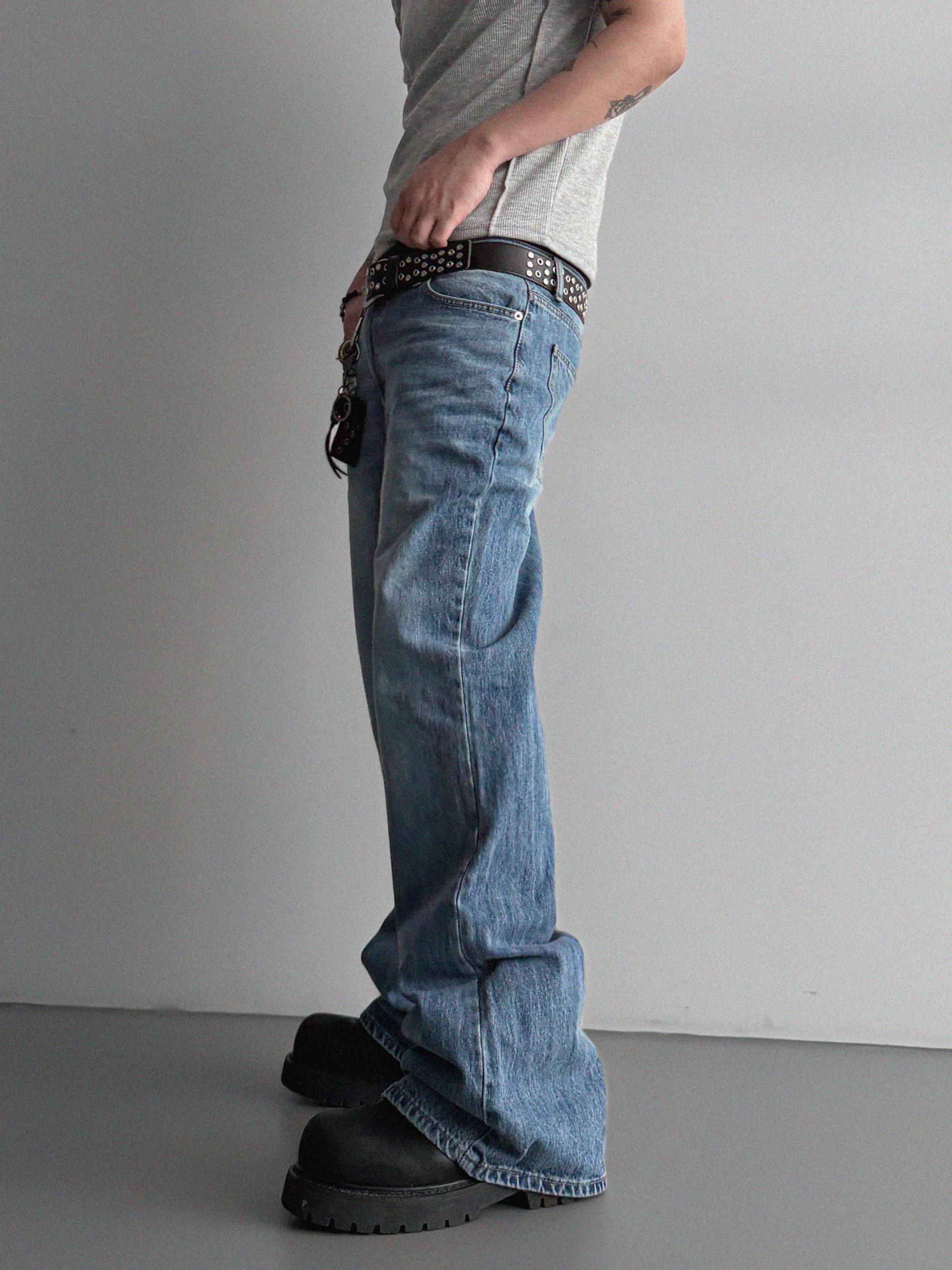Graysh blue flared jeans