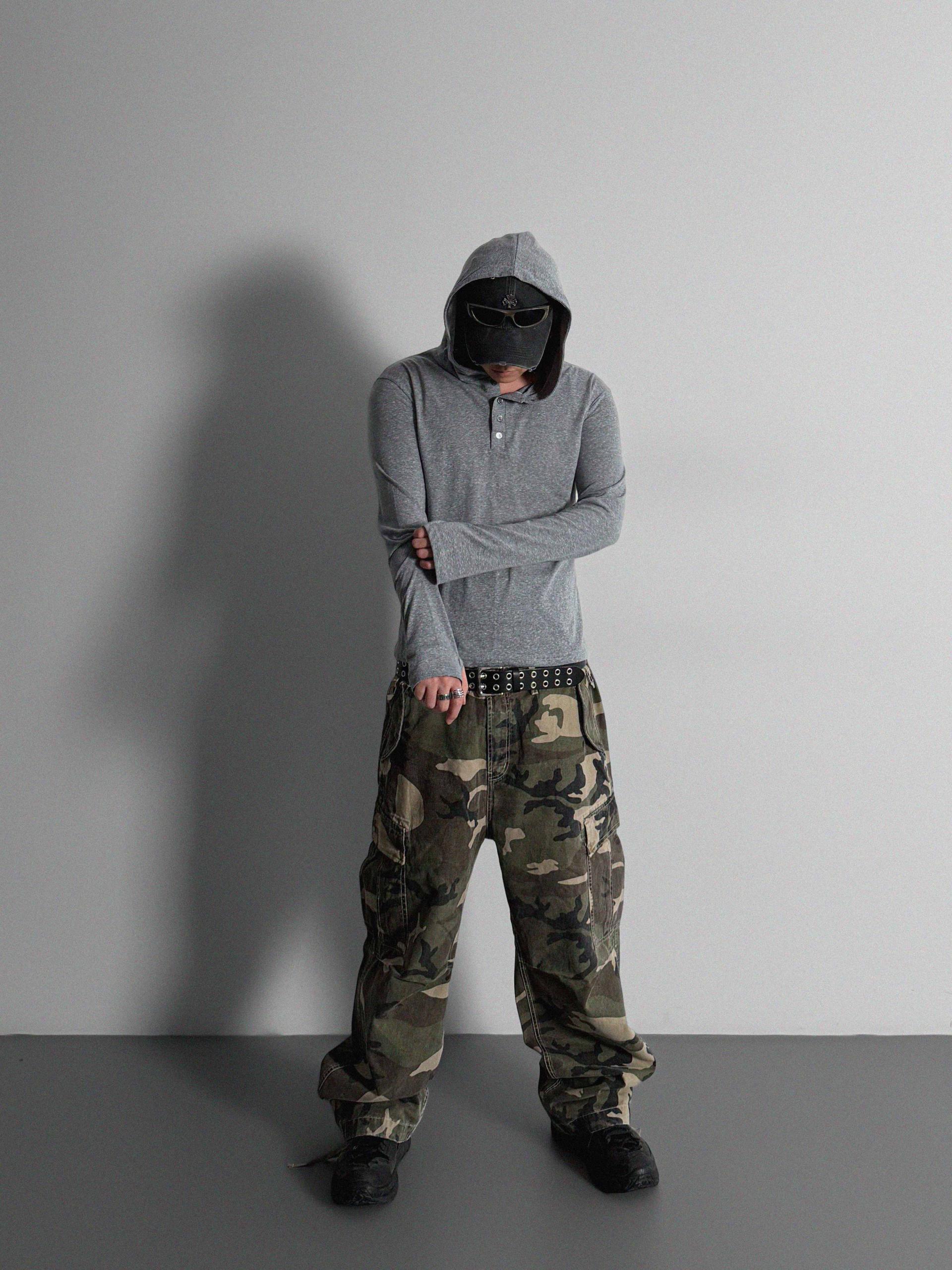 After henry neck warmer hoodie t