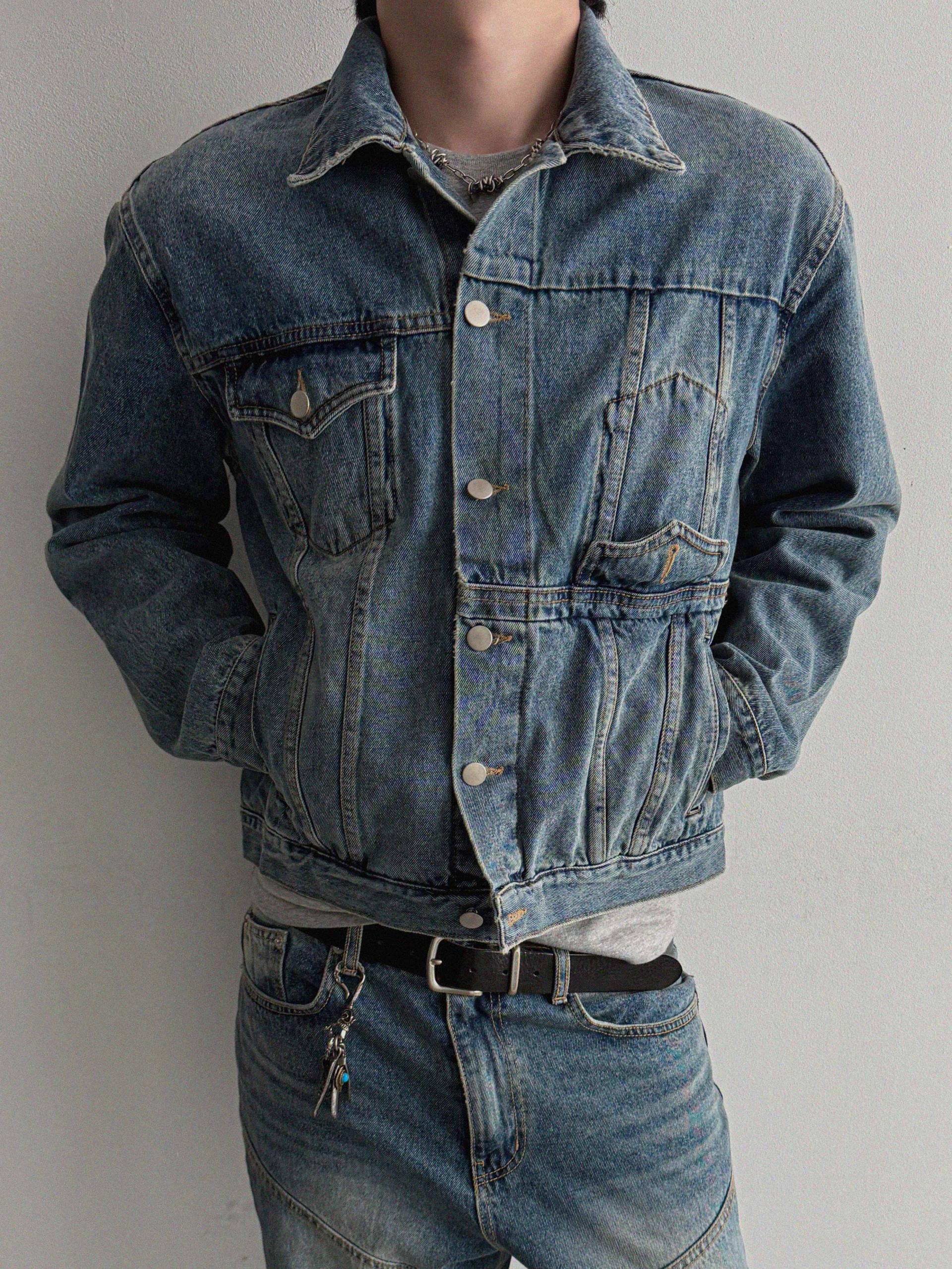 Mabel reverse crop denim jacket