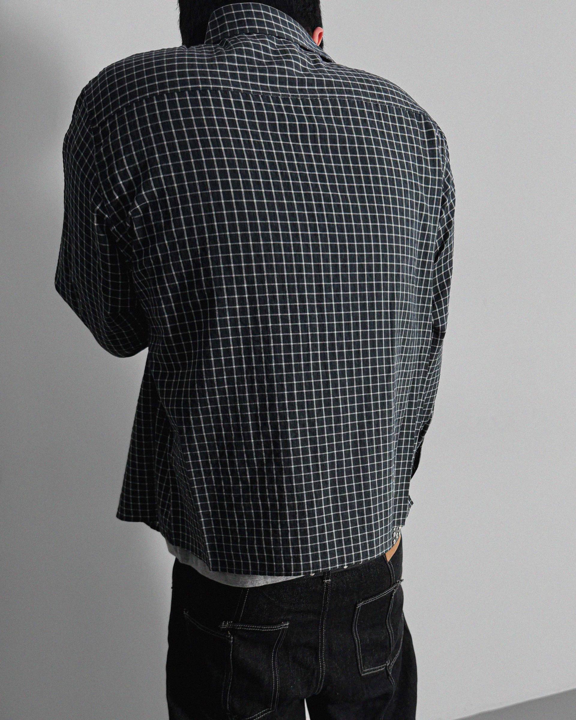 Deli semi crop check shirt