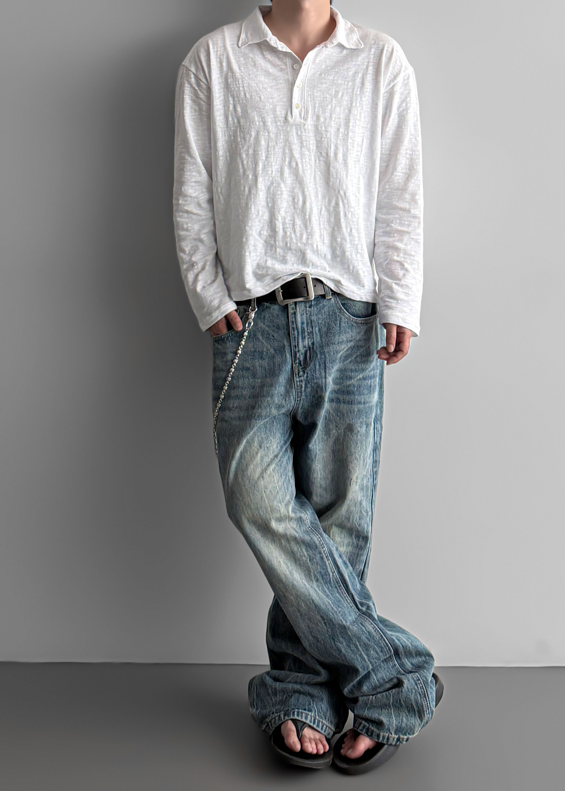 Slab 5 button collar t