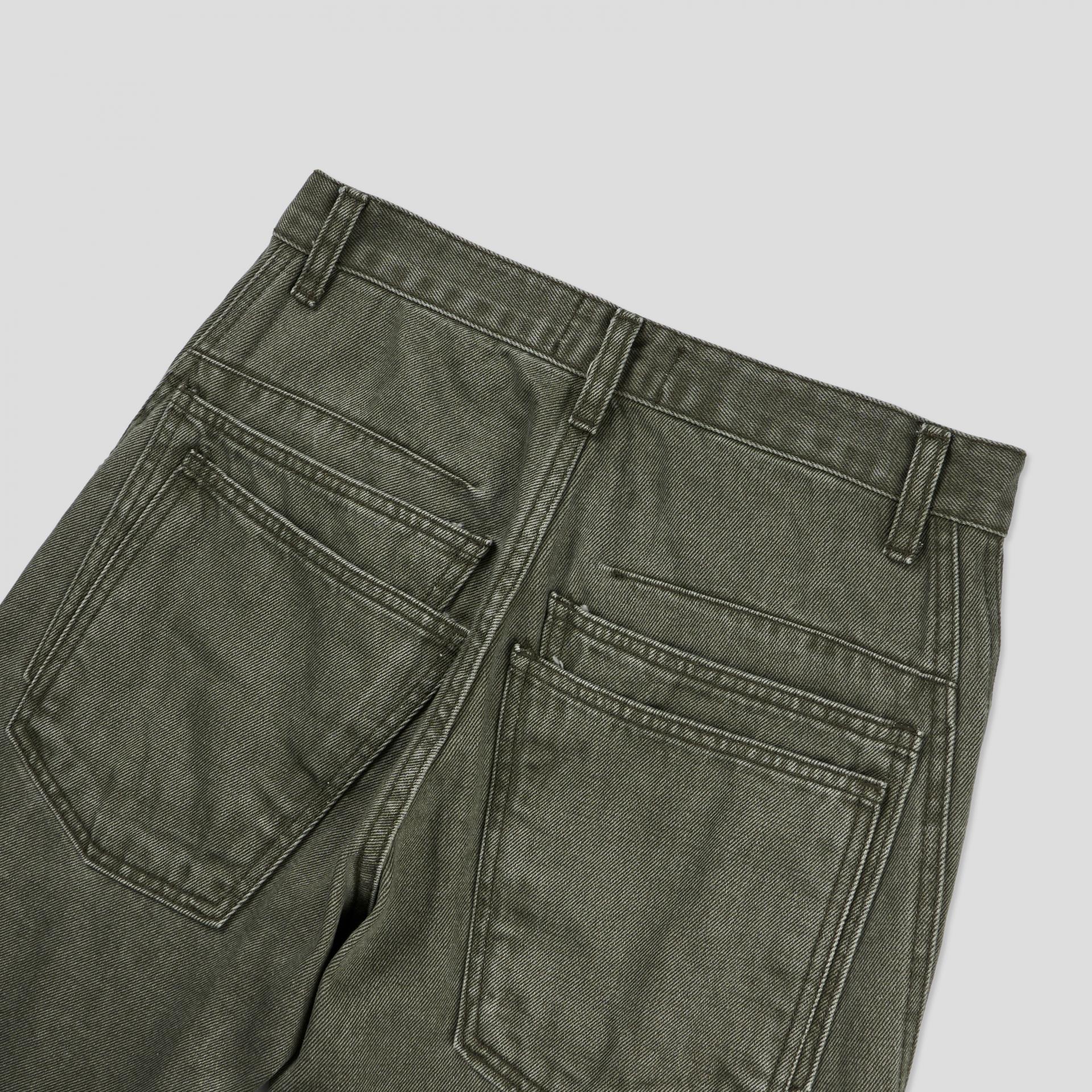 FW Double pocket curved flare pants