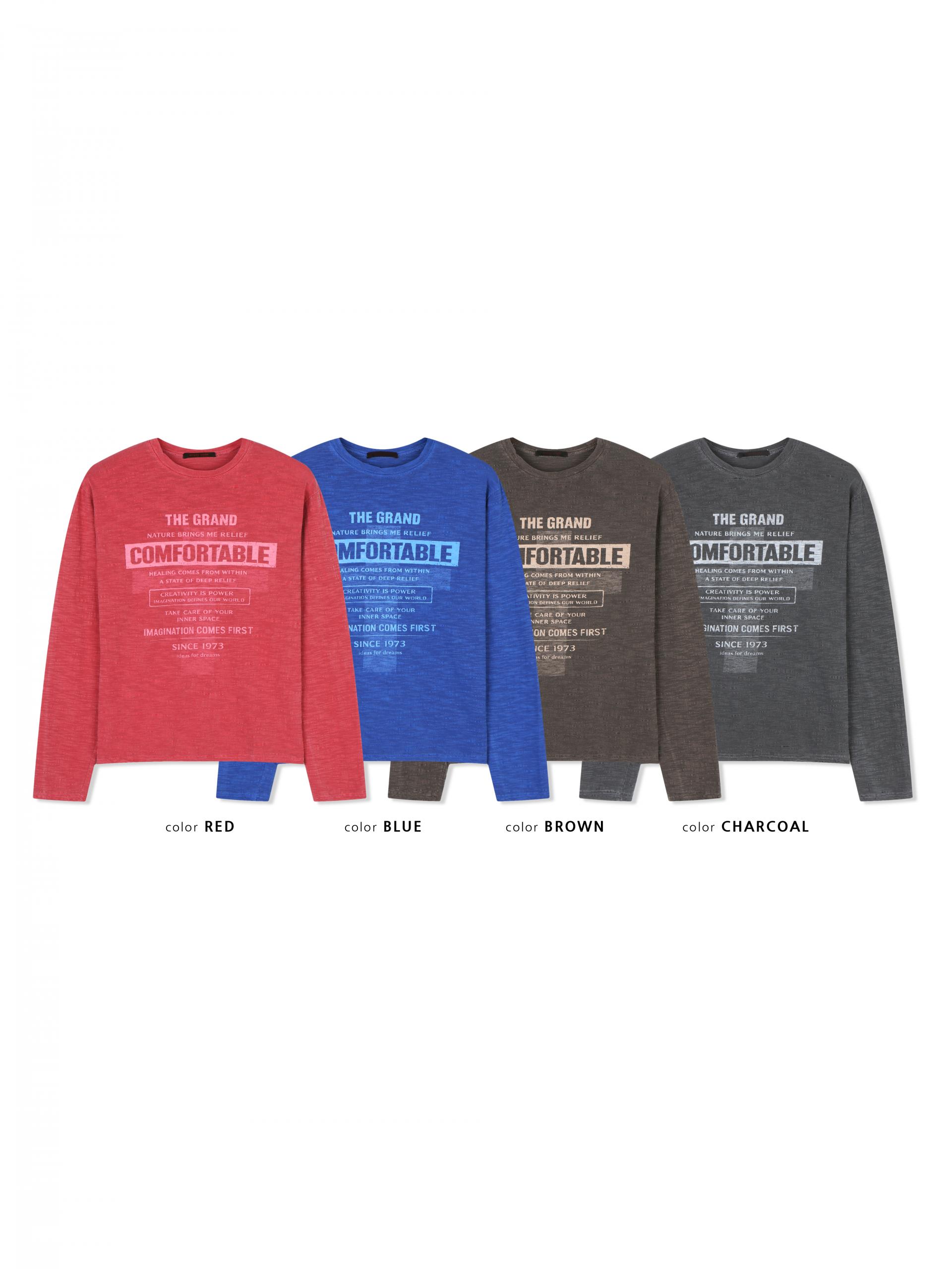 Comfort pigment slub slim t