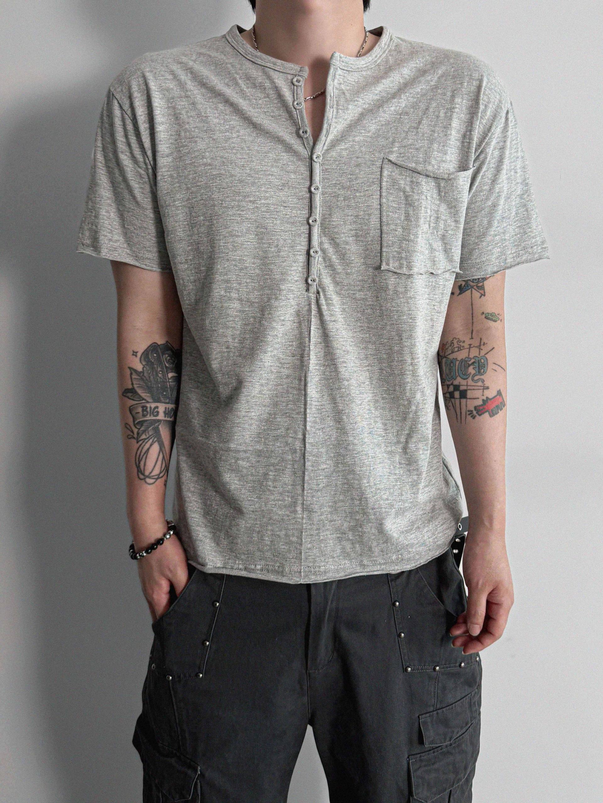 Burton slab henley neck half t