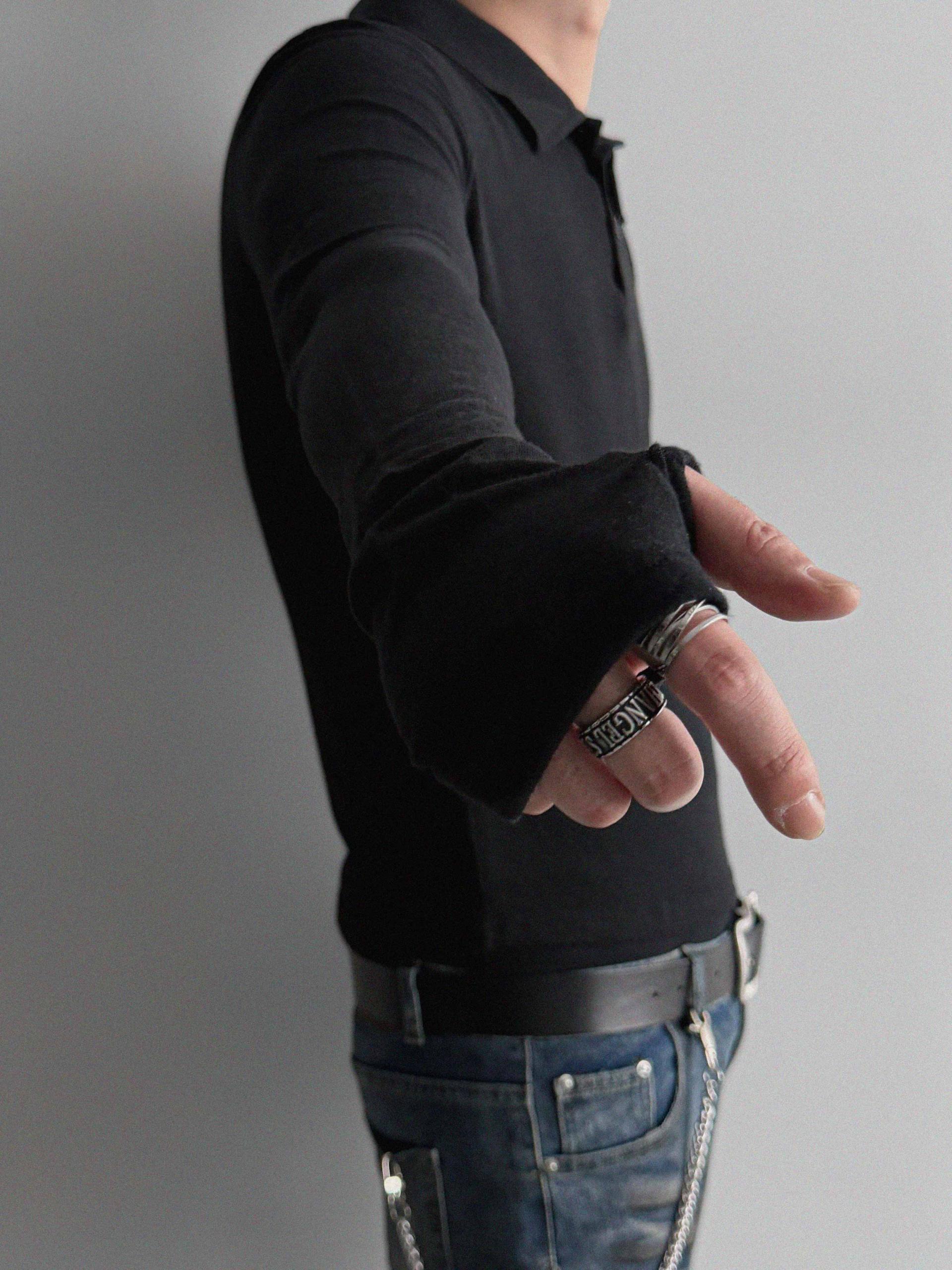 Blank slim warmer collar t