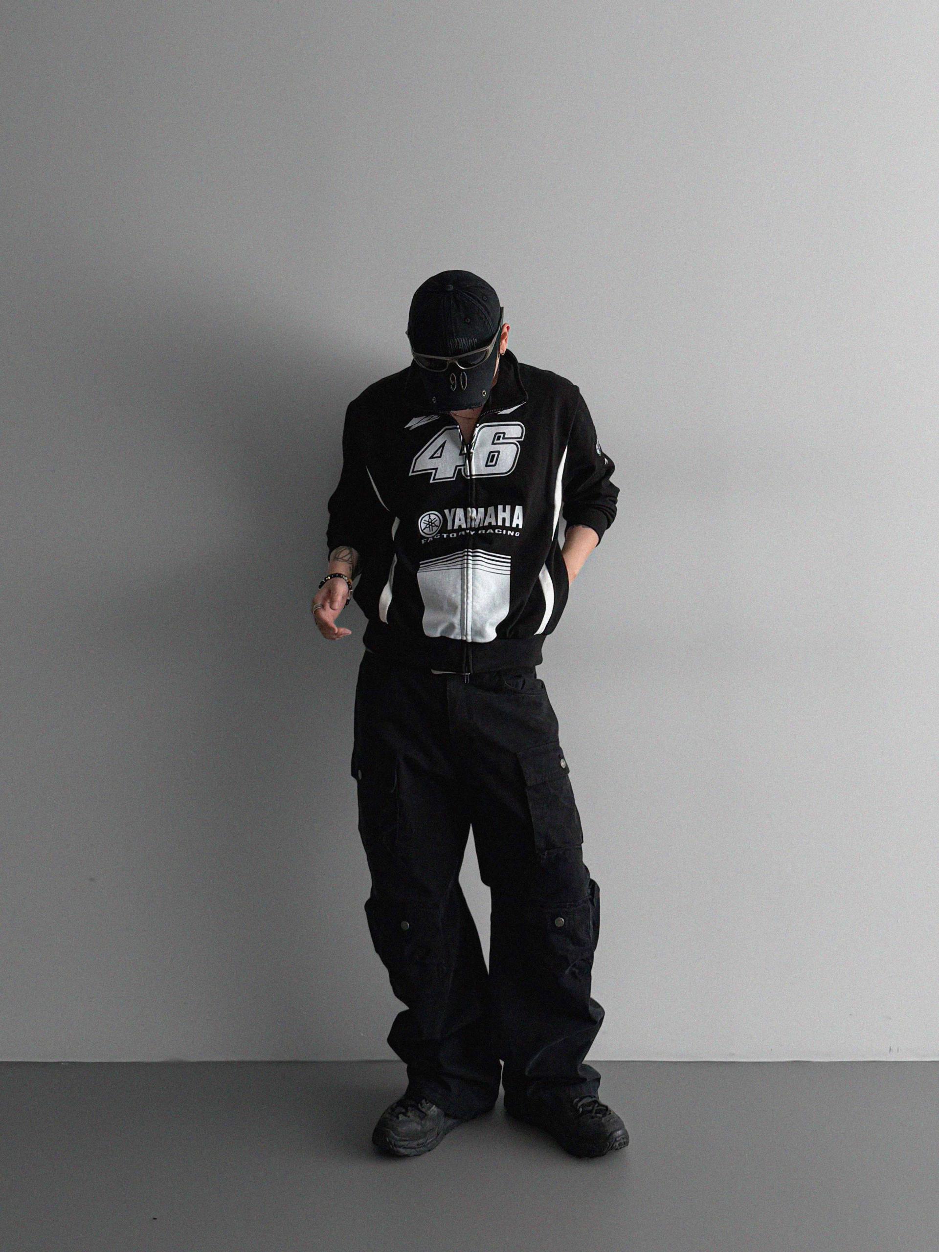 Racing print zip-up