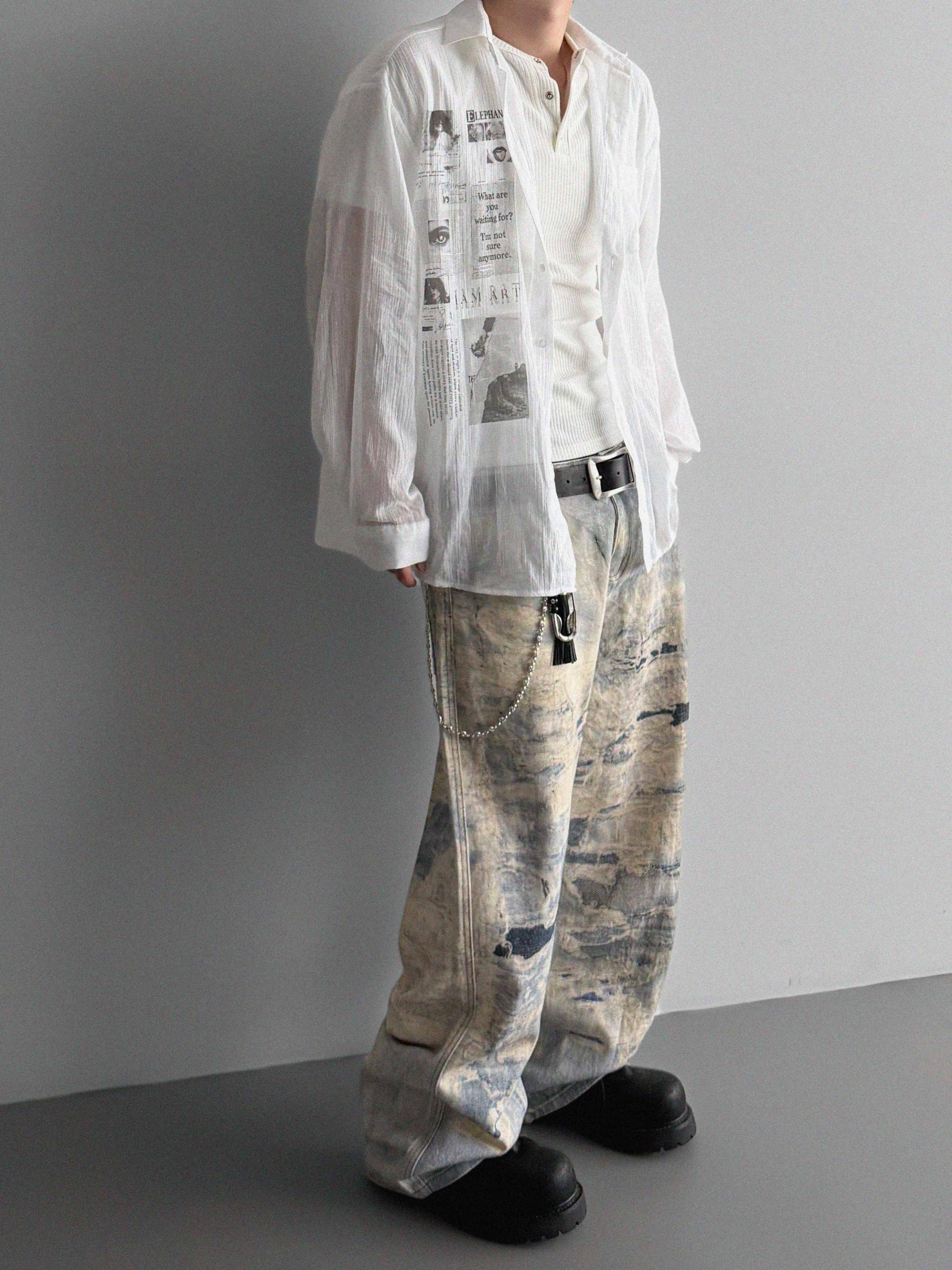 Salt digital denim pants