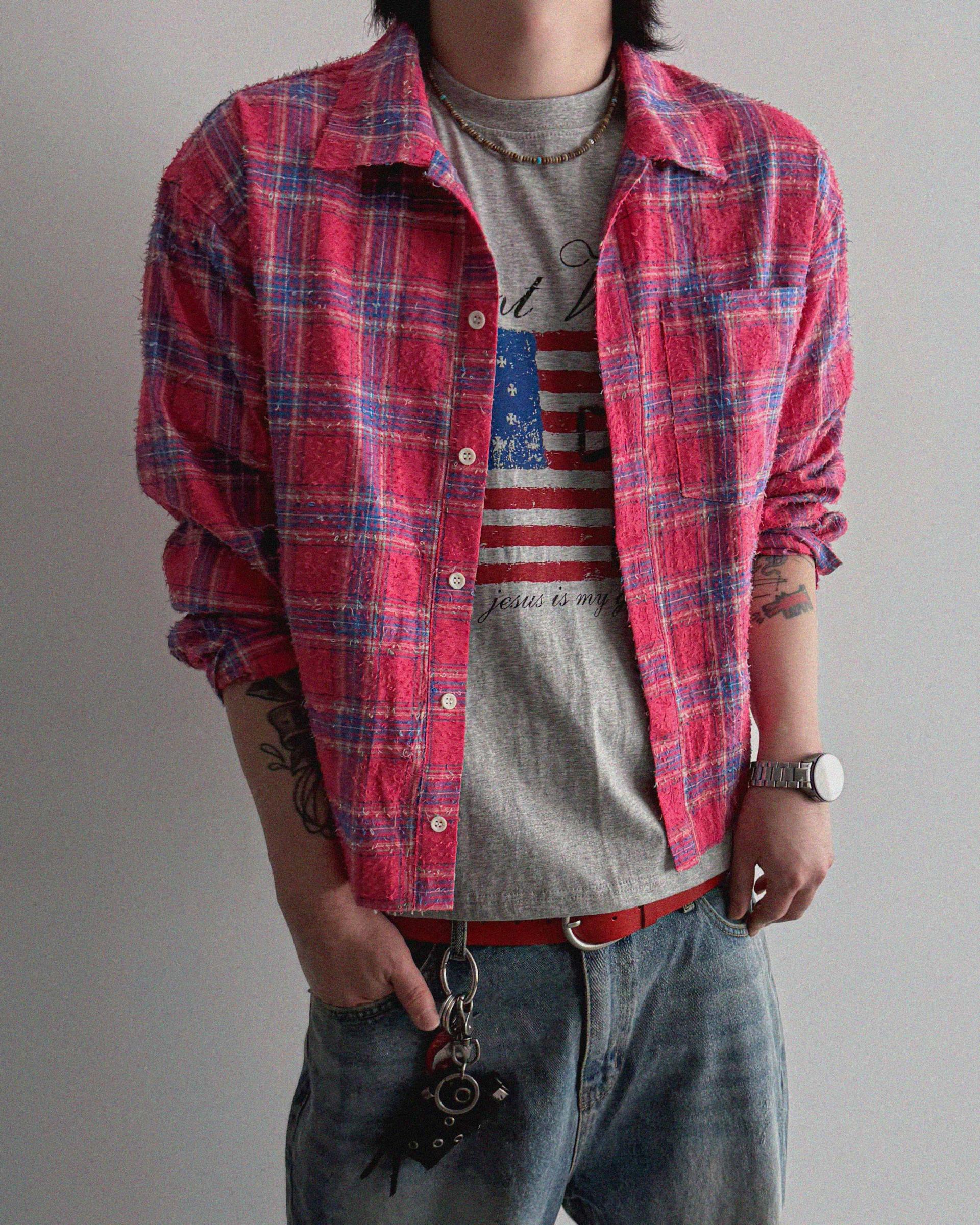 Nova crop check shirt