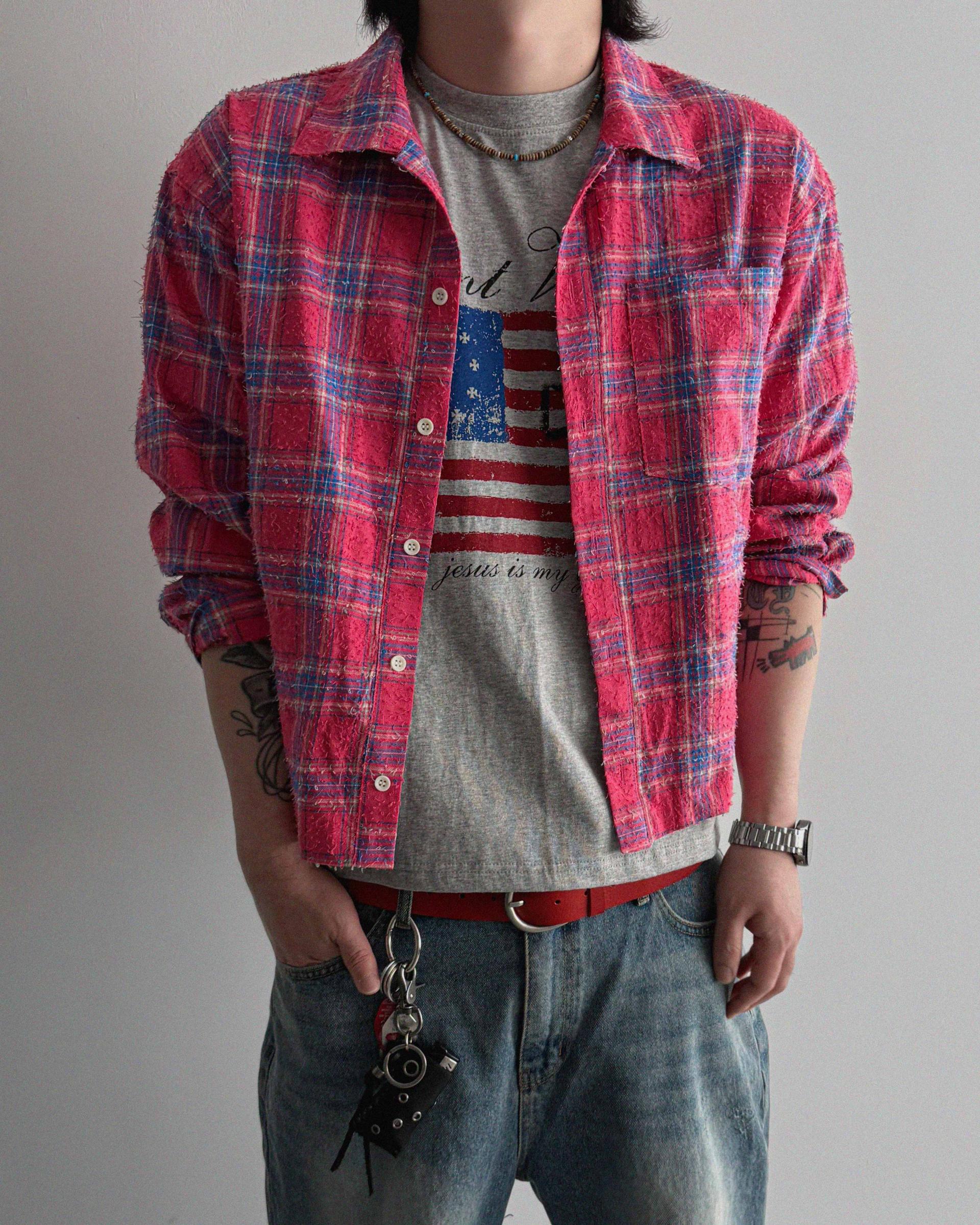 Nova crop check shirt