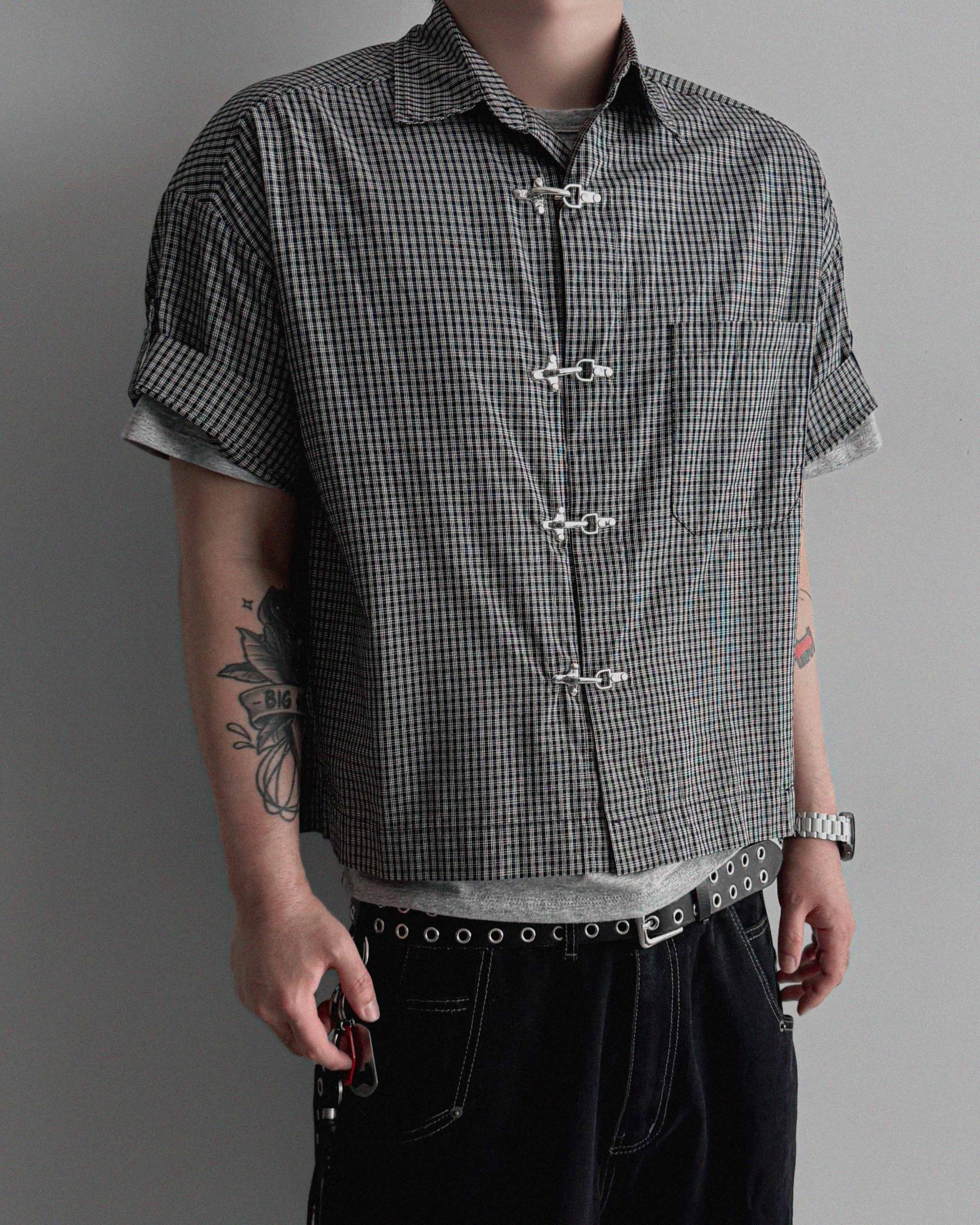 Fireman crop check half shirt