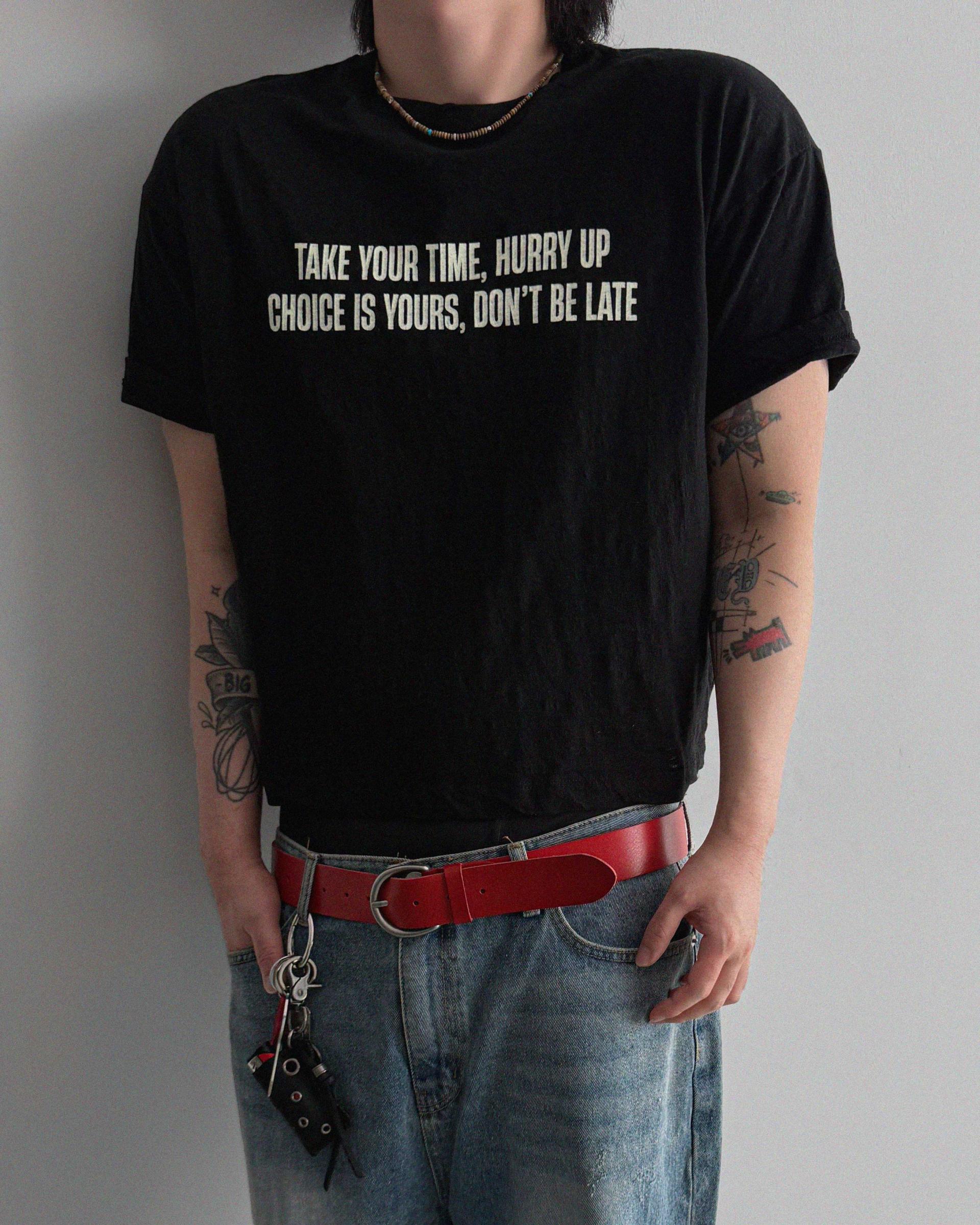 Vintage poit slap crop half t