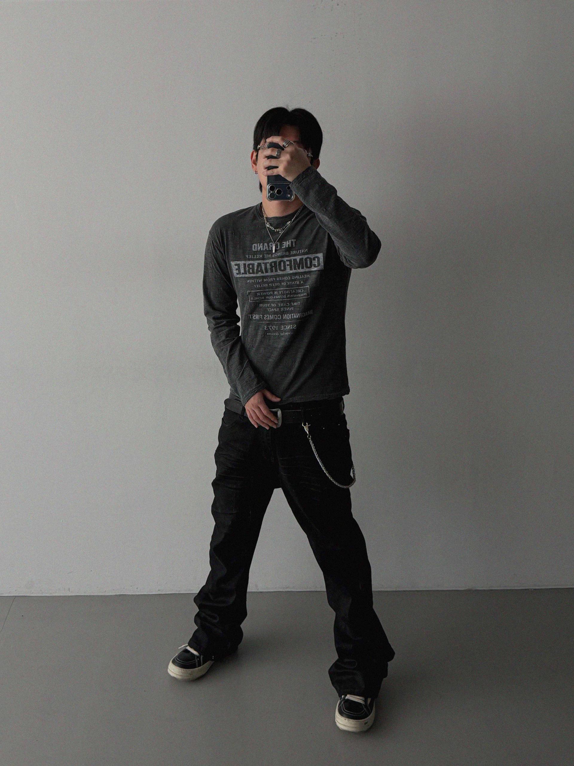 Comfort pigment slub slim t