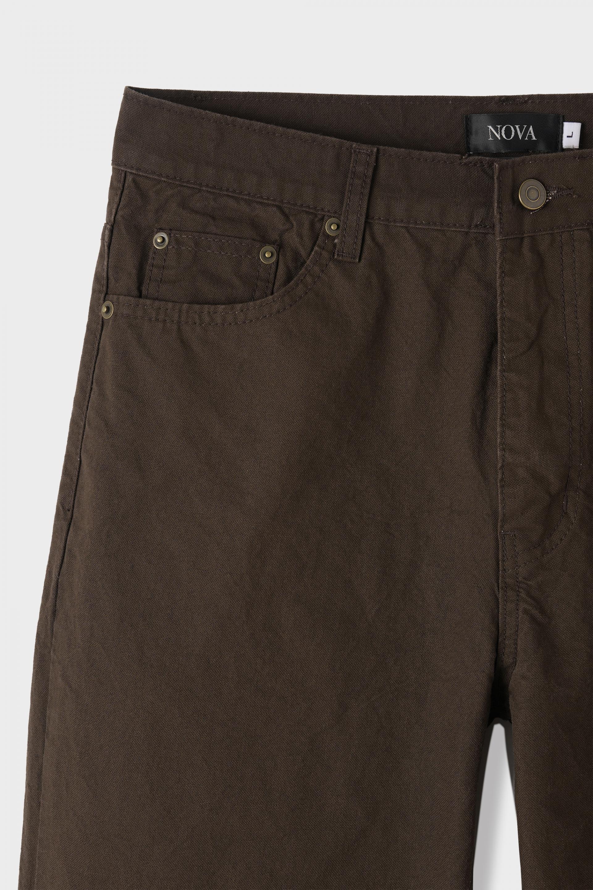 Cinch-back cotton flared pants