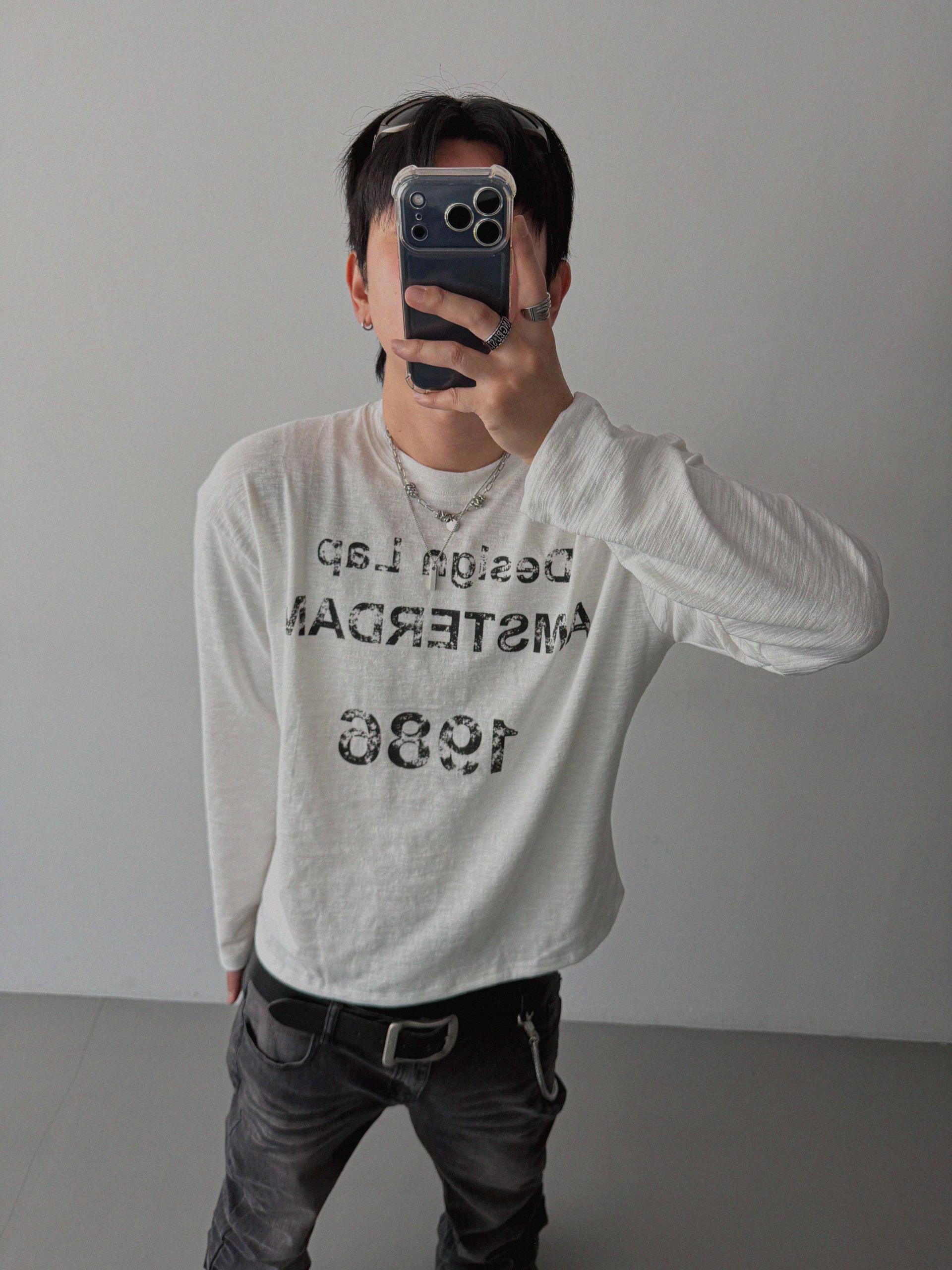 Lap slub crop t