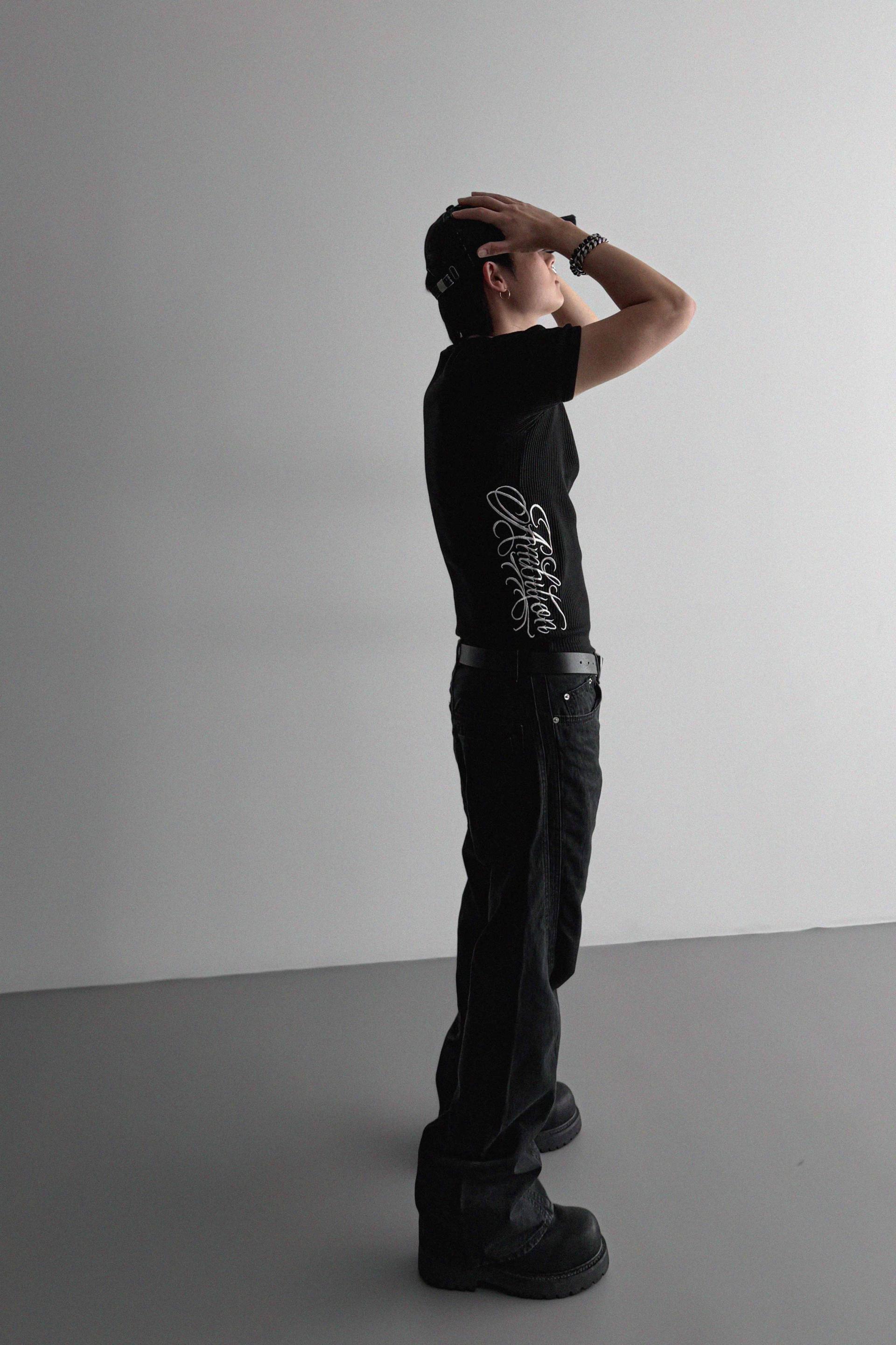 Chicano waffle muscle half t
