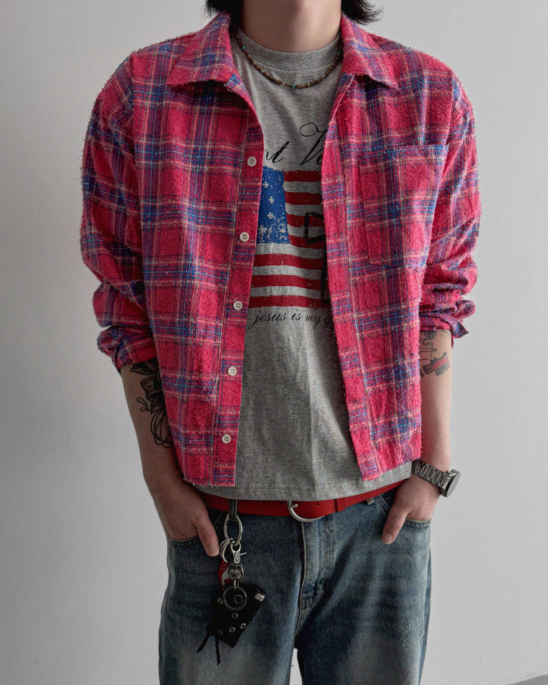 Nova crop check shirt