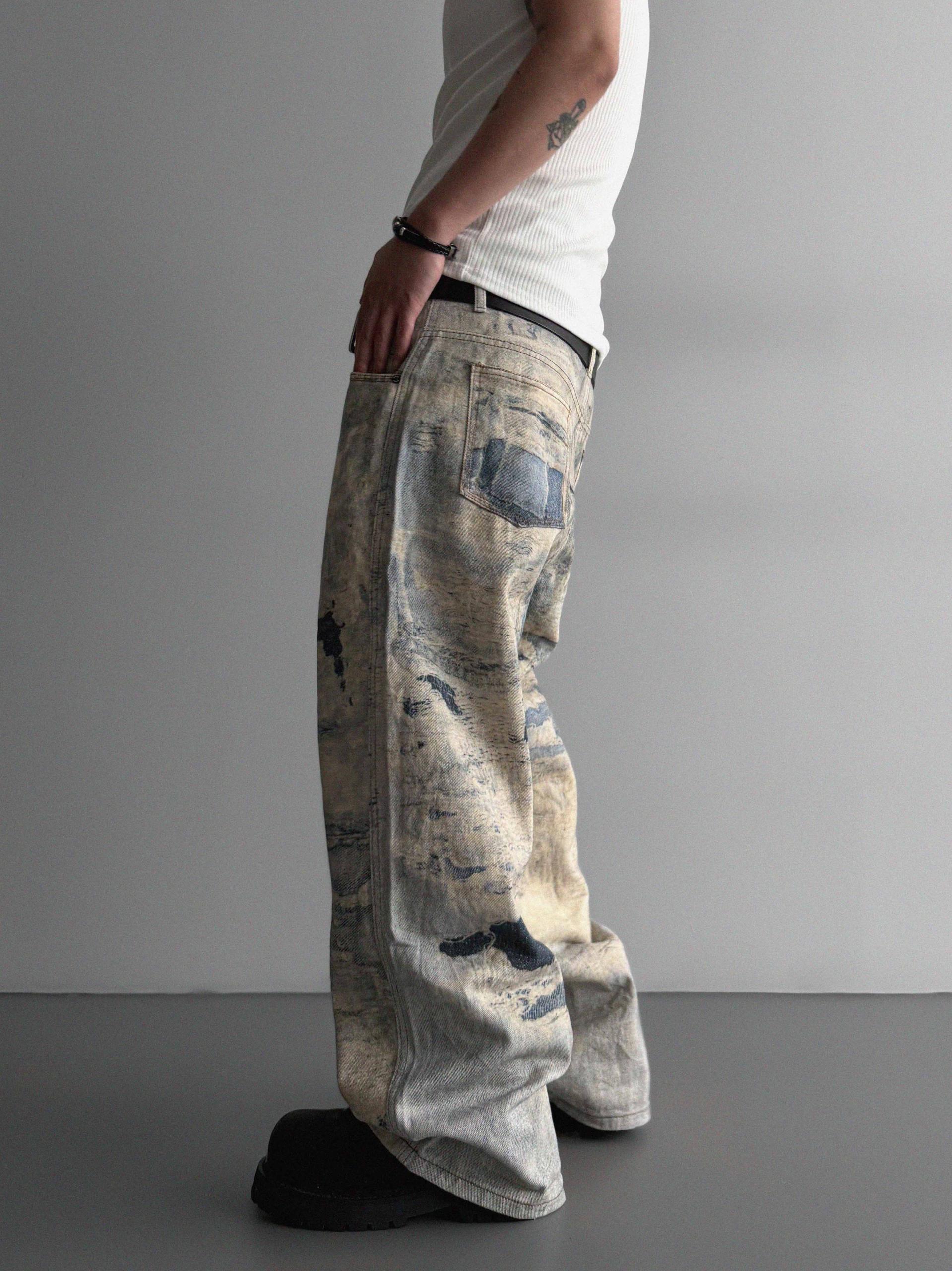 Salt digital denim pants